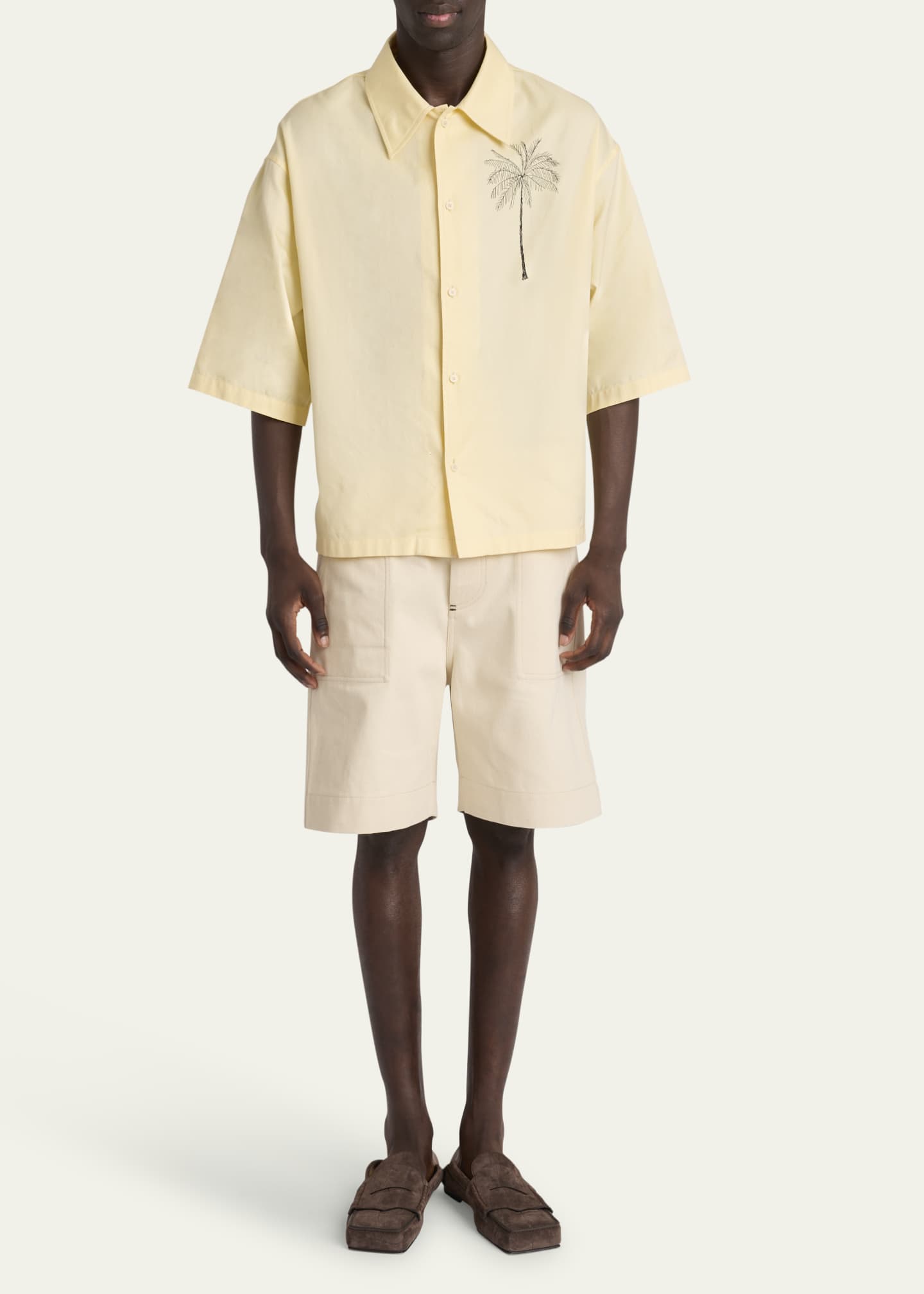 Jacquemus Men's La Chemise Aloe Short-Sleeve Shirt Image 2 of 5