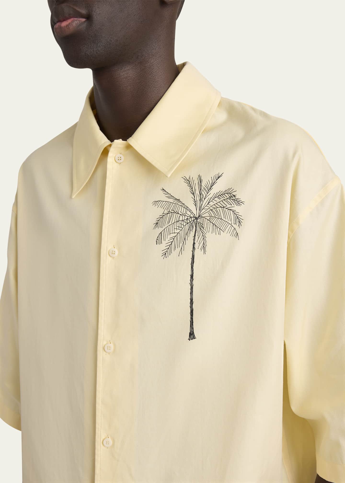 Jacquemus Men's La Chemise Aloe Short-Sleeve Shirt Image 5 of 5