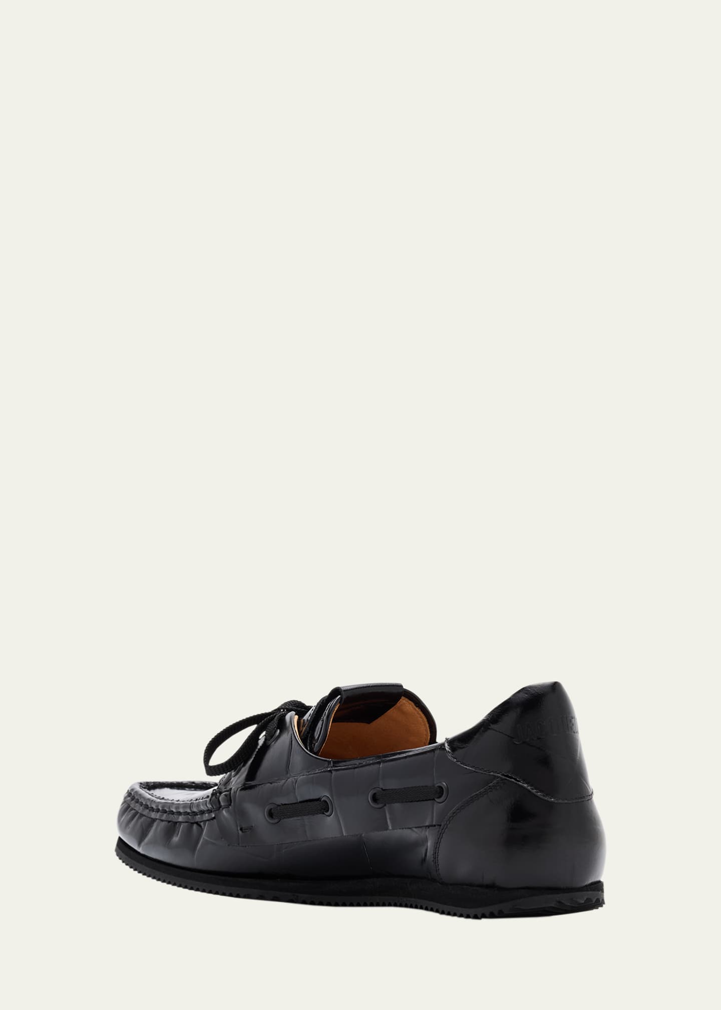 Jacquemus Men's Les Batto Calfskin Boat Shoes Image 4 of 6