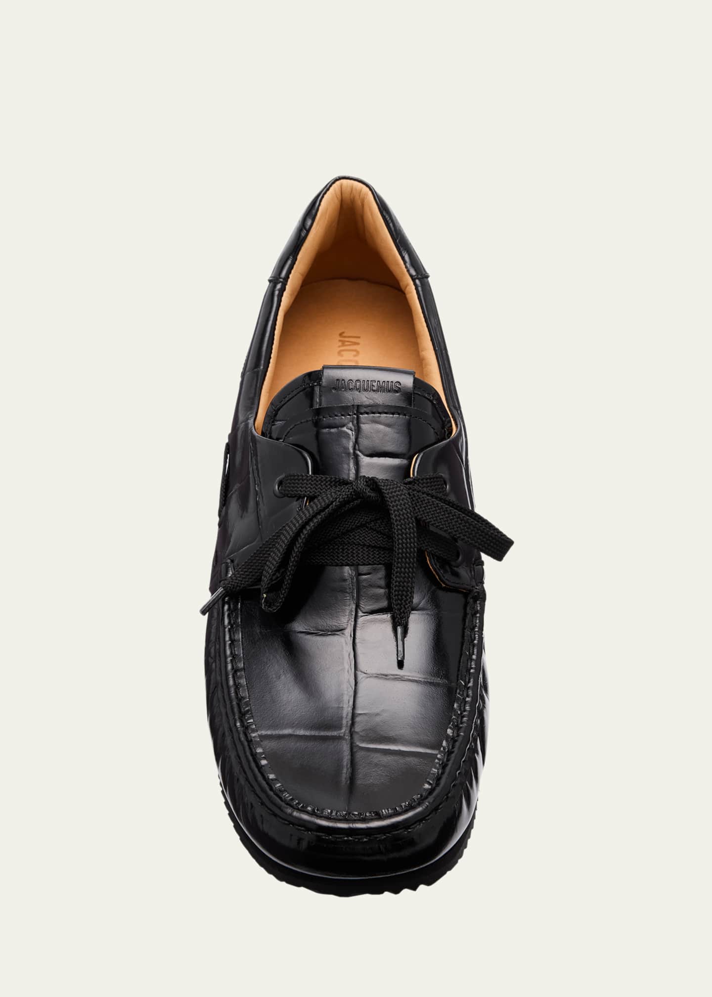 Jacquemus Men's Les Batto Calfskin Boat Shoes Image 6 of 6