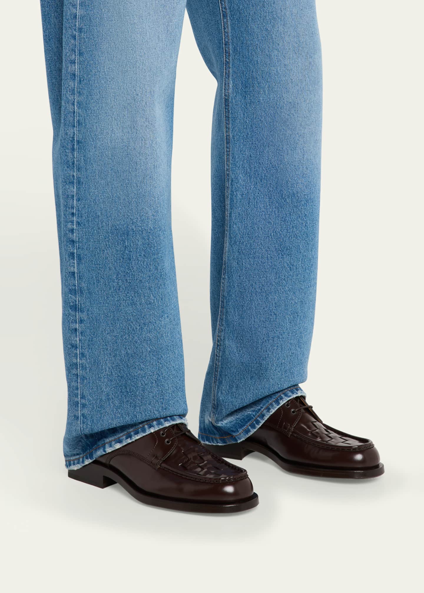 Jacquemus Men's Les Derbies Tressees Calfskin Derby Shoes Image 2 of 6
