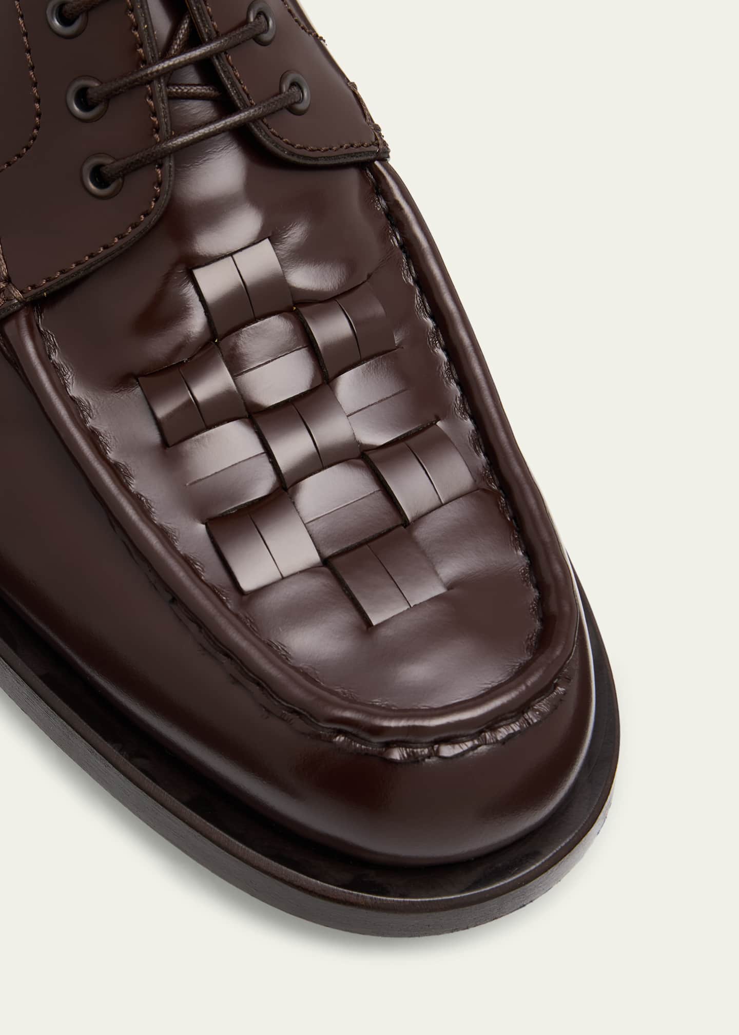 Jacquemus Men's Les Derbies Tressees Calfskin Derby Shoes Image 3 of 4