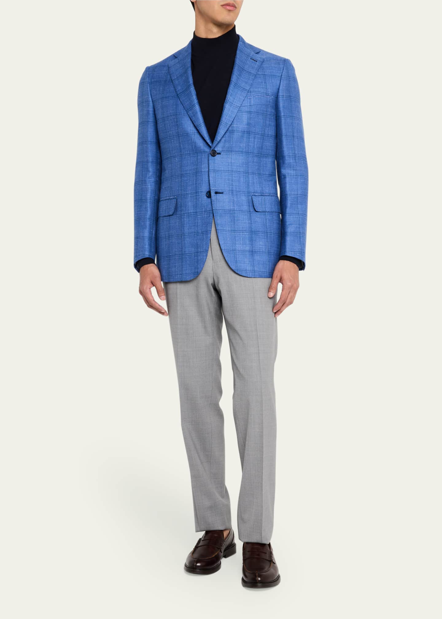 Brioni Men's Windowpane Sport Coat Image 2 of 8