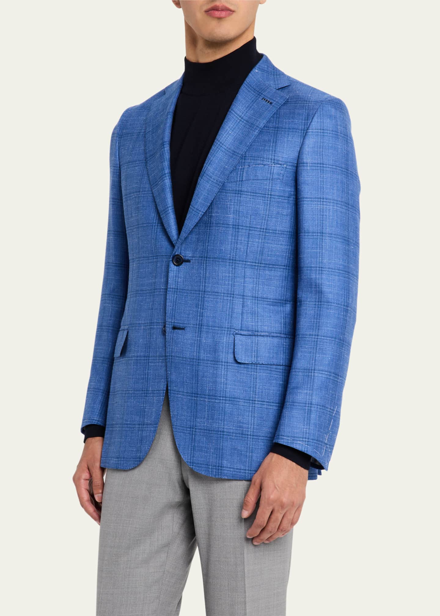 Brioni Men's Windowpane Sport Coat Image 4 of 8