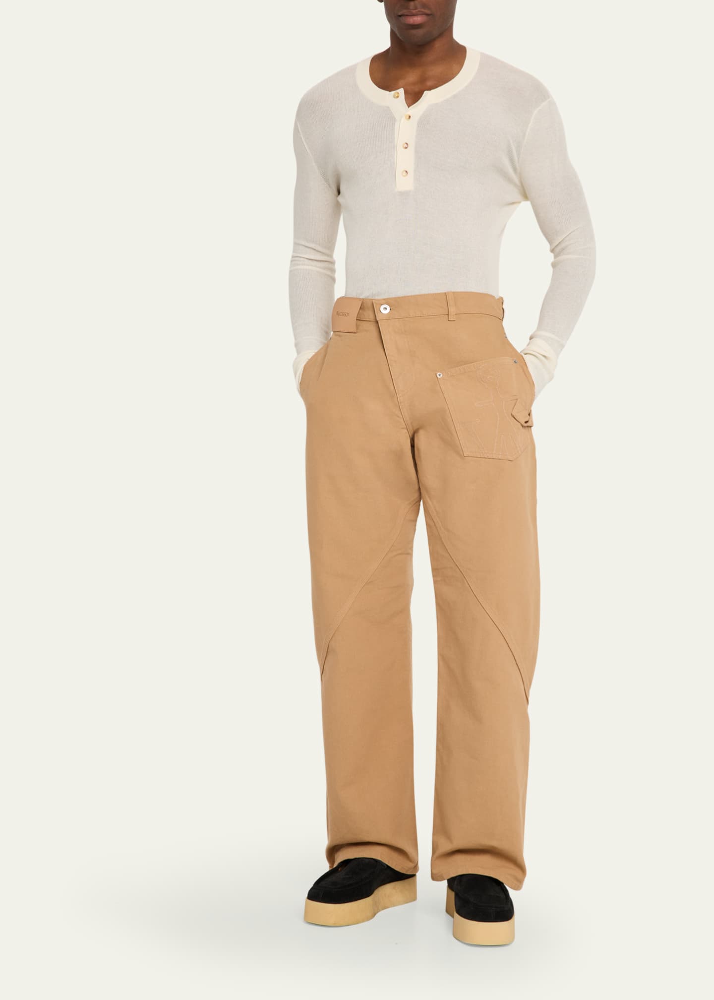 JW Anderson Men's Crossover-Fly Work Pants Image 2 of 5