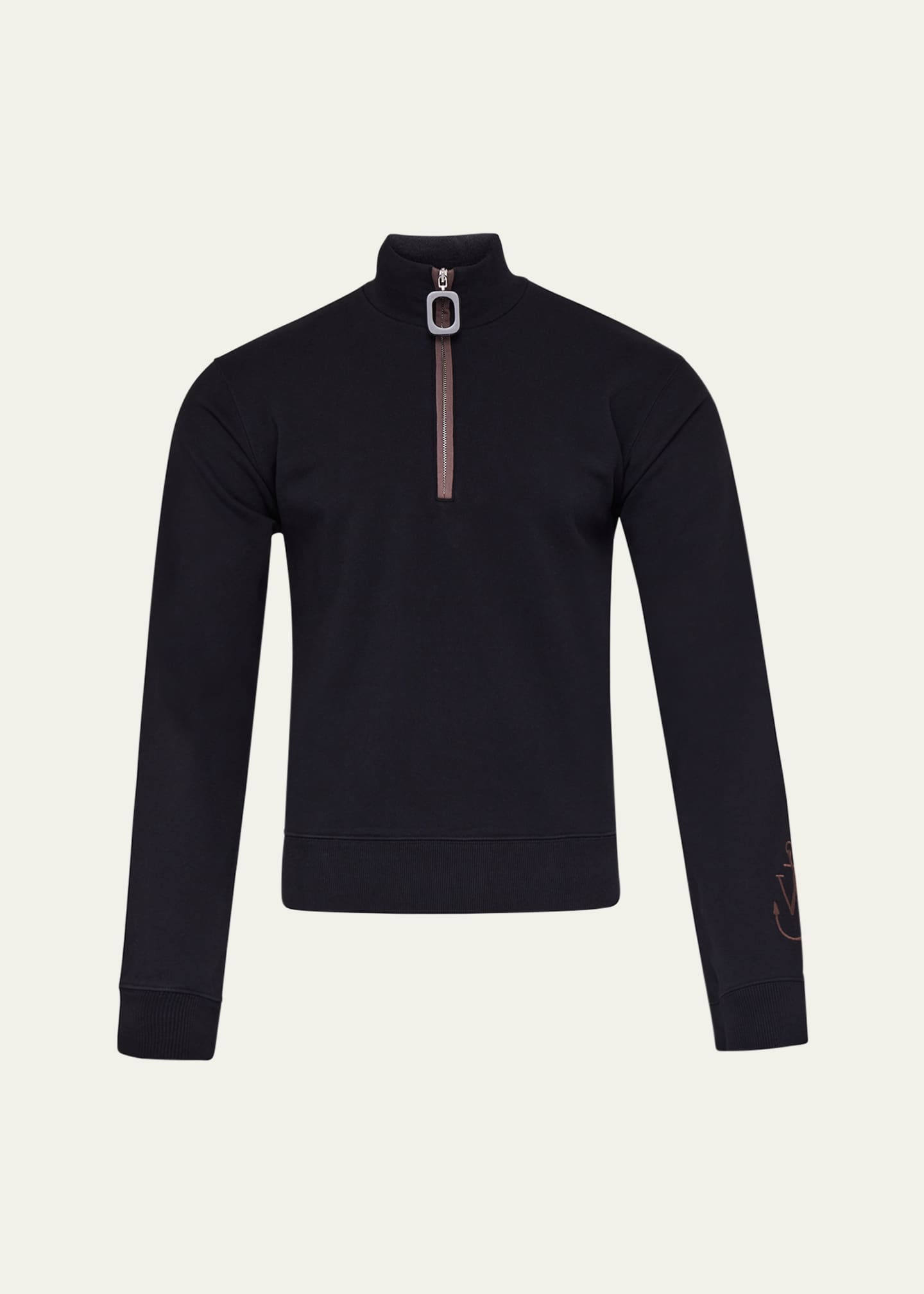 JW Anderson Men's Terry Half-Zip Sweatshirt