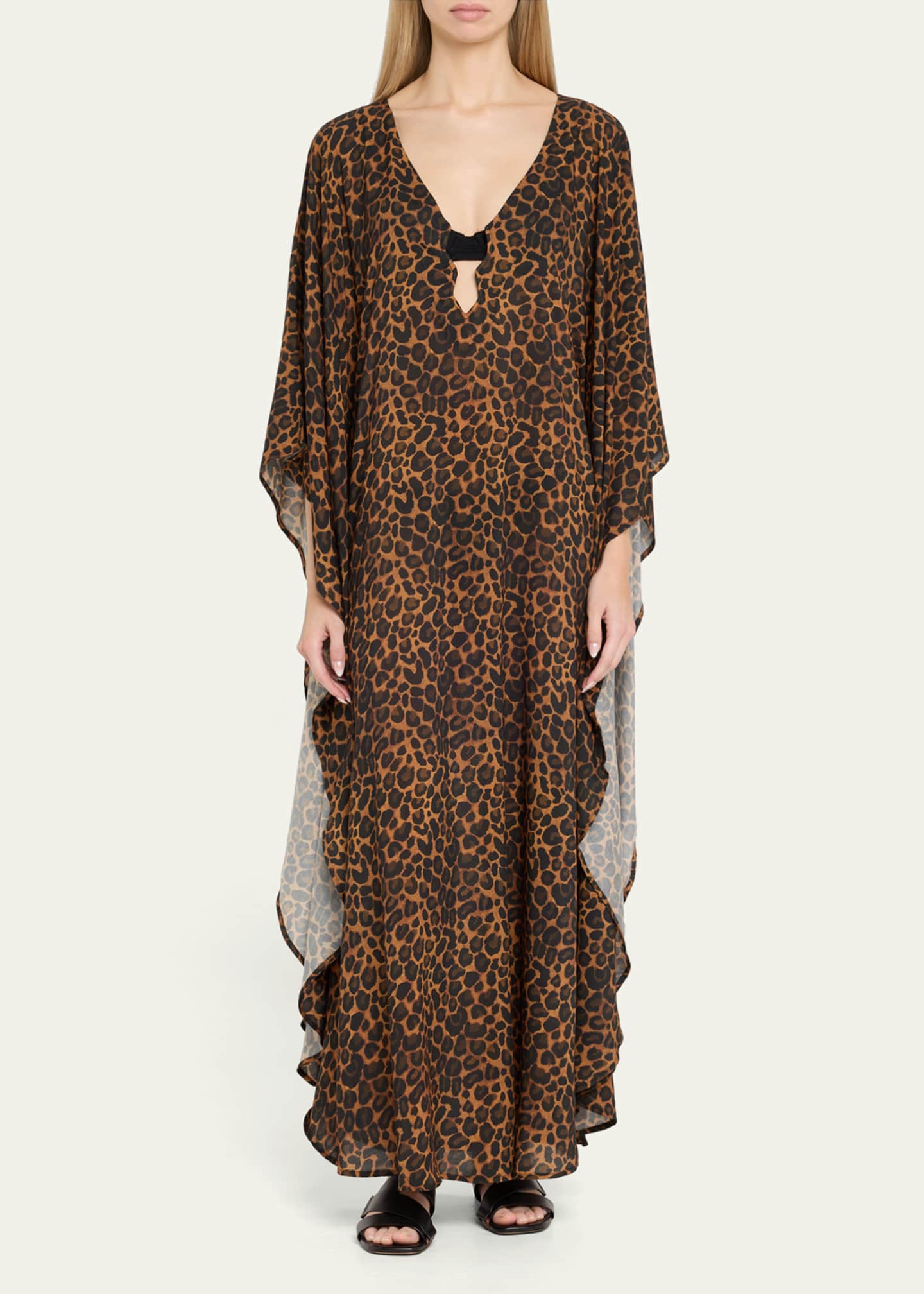 FISCH Thalassa Leopard-Printed Caftan Coverup Image 2 of 5