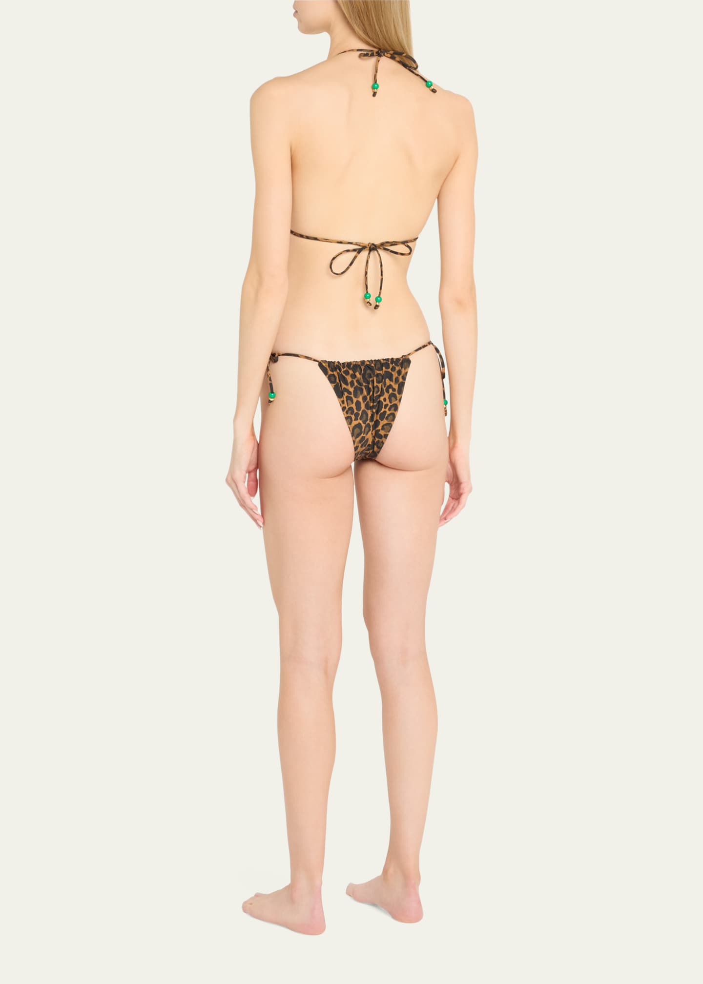 FISCH Taini Leopard Beads Bikini Bottoms Image 3 of 4