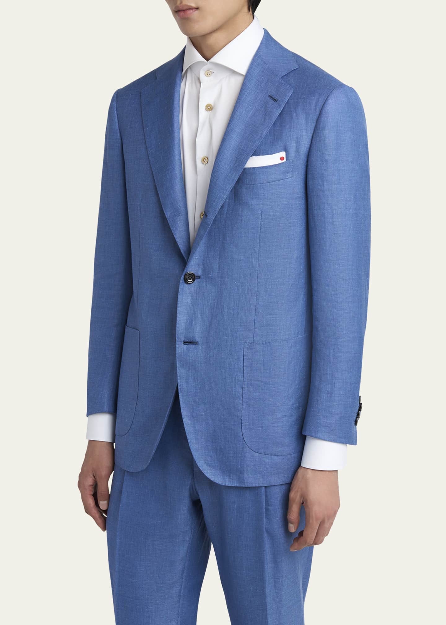 Kiton Men's Textured Solid Suit Image 4 of 8