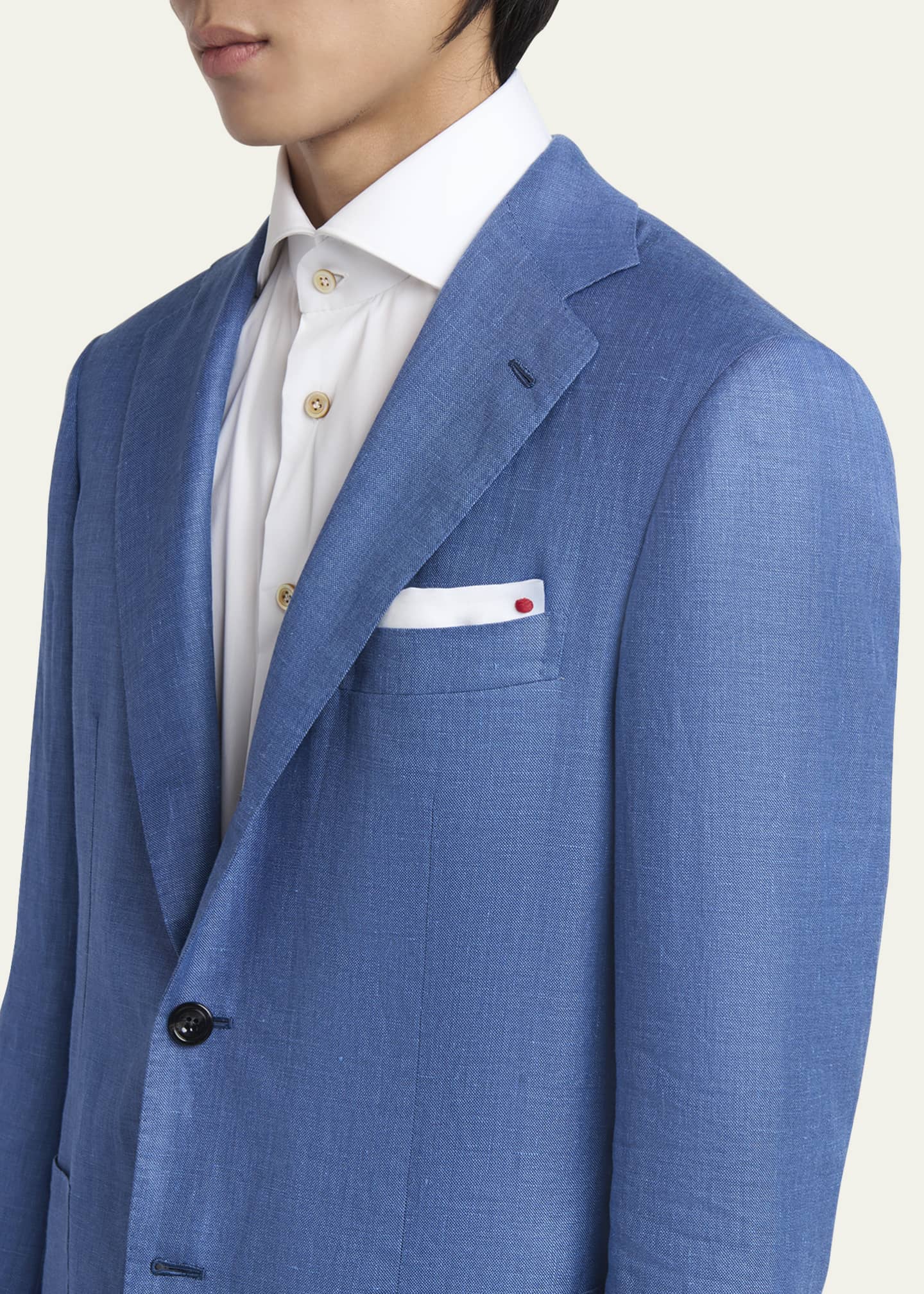 Kiton Men's Textured Solid Suit Image 6 of 8
