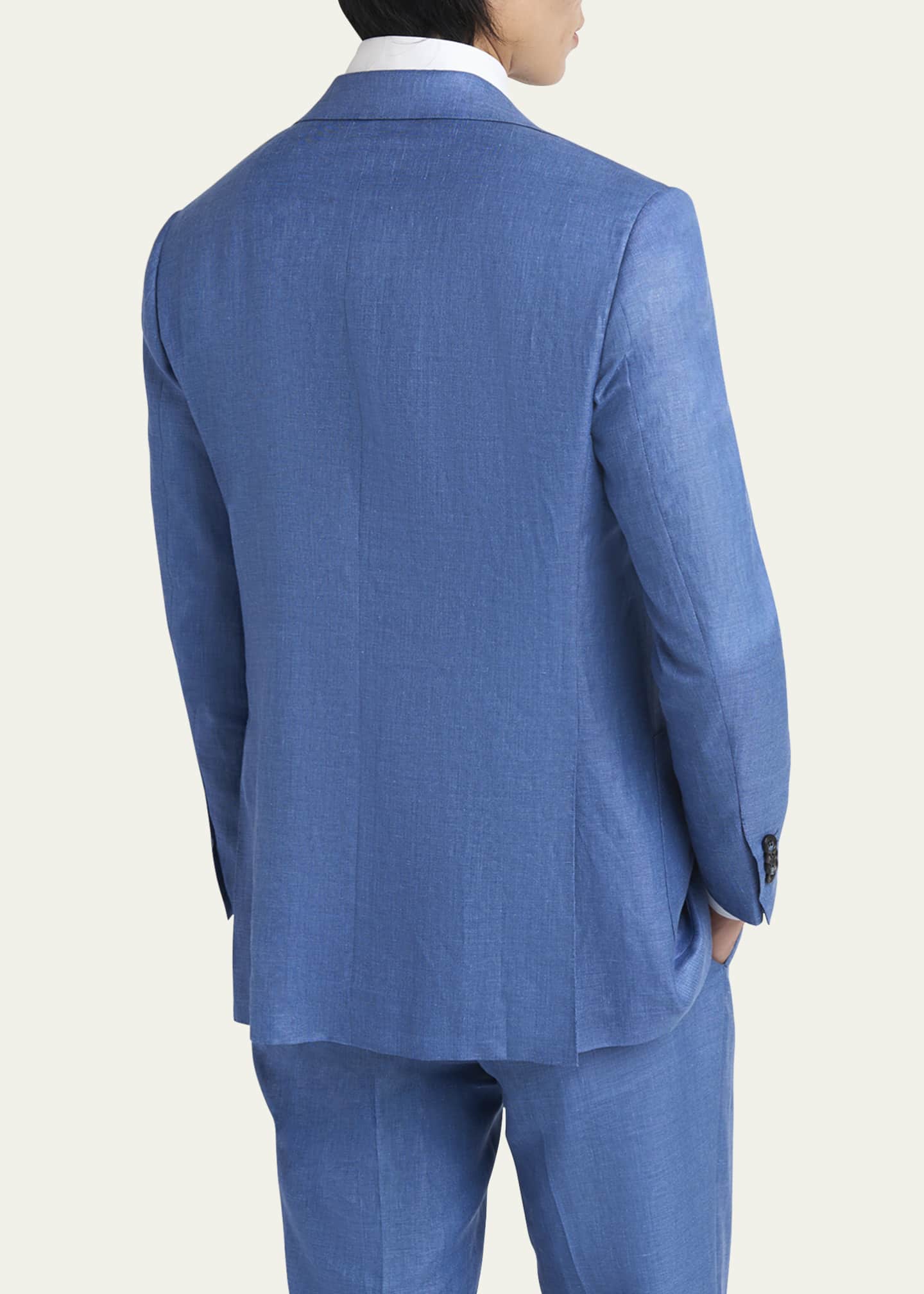 Kiton Men's Textured Solid Suit Image 5 of 8