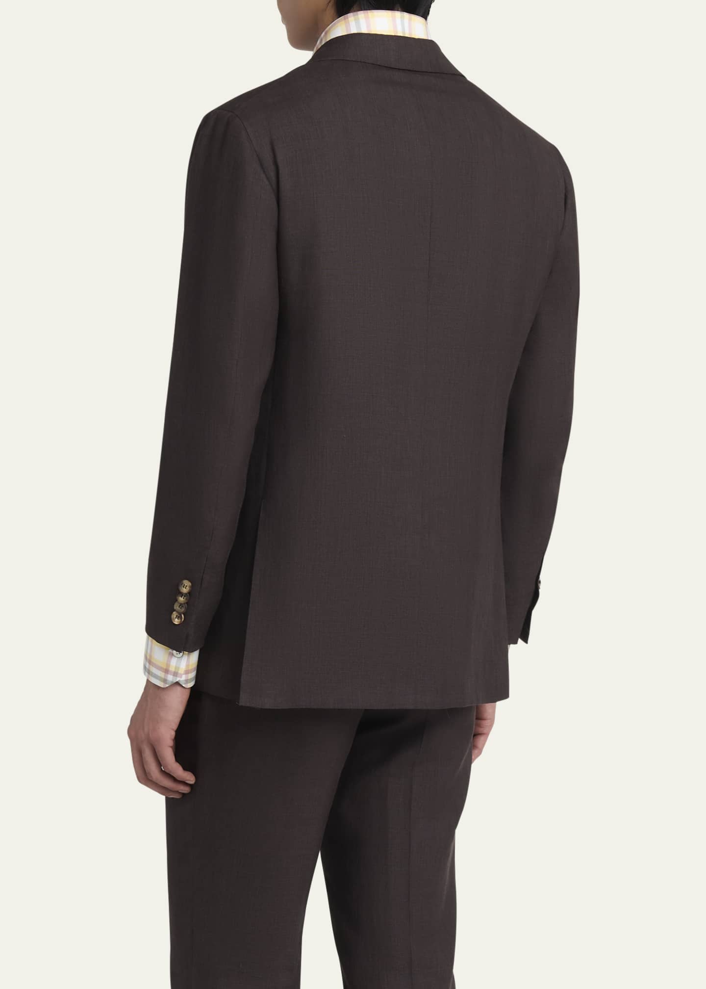 Kiton Men's Cashmere-Blend Plaid Suit Image 3 of 7