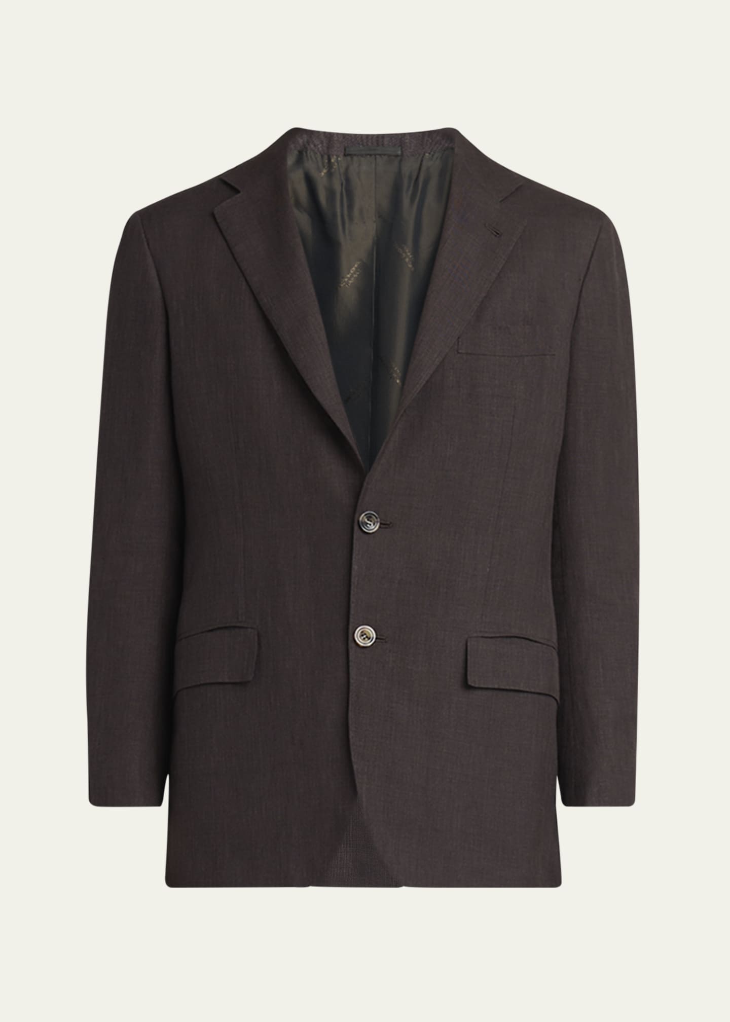 Kiton Men's Cashmere-Blend Plaid Suit Image 1 of 7