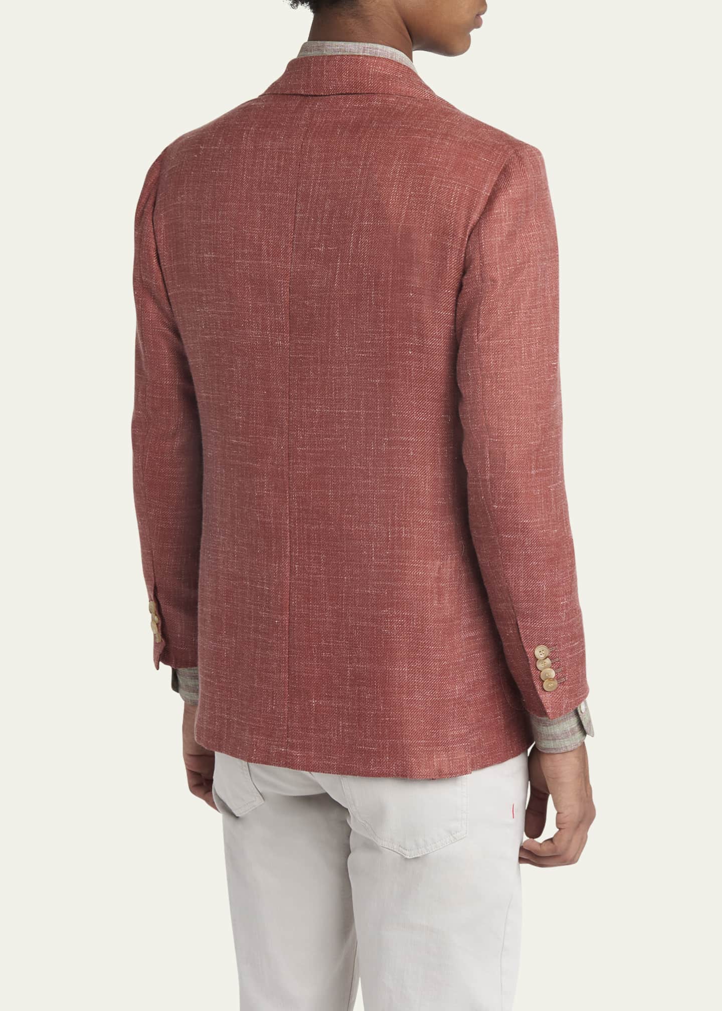 Kiton Men's Textured Twill Sport Coat Image 3 of 8