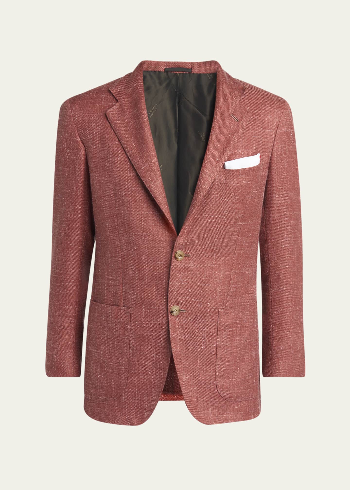 Kiton Men's Textured Twill Sport Coat Image 1 of 8