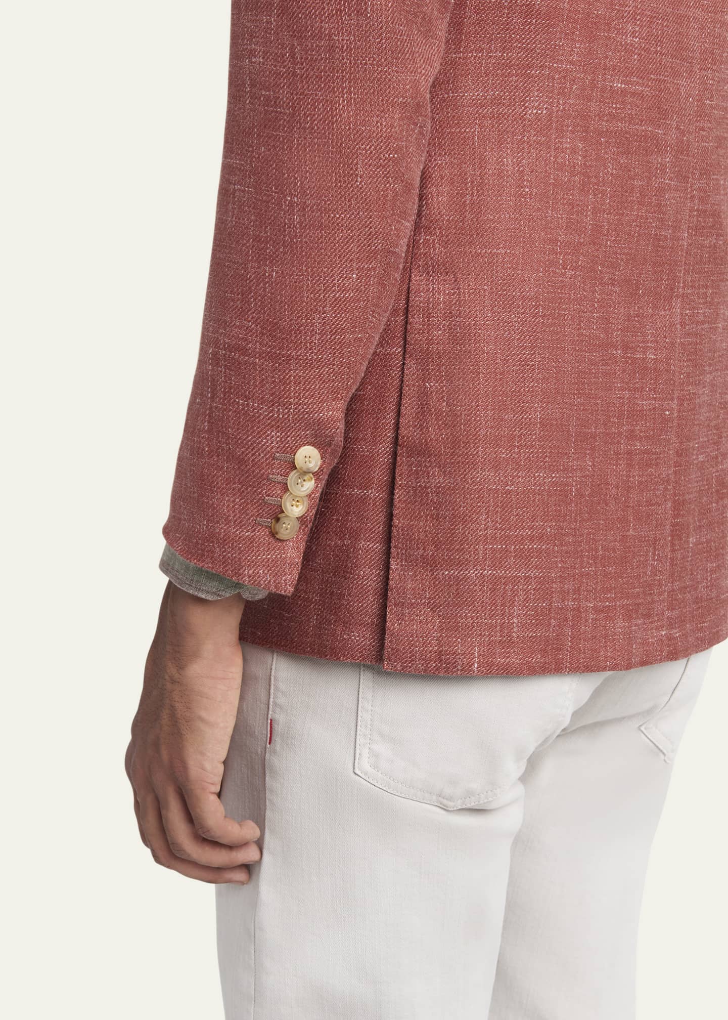 Kiton Men's Textured Twill Sport Coat Image 8 of 8