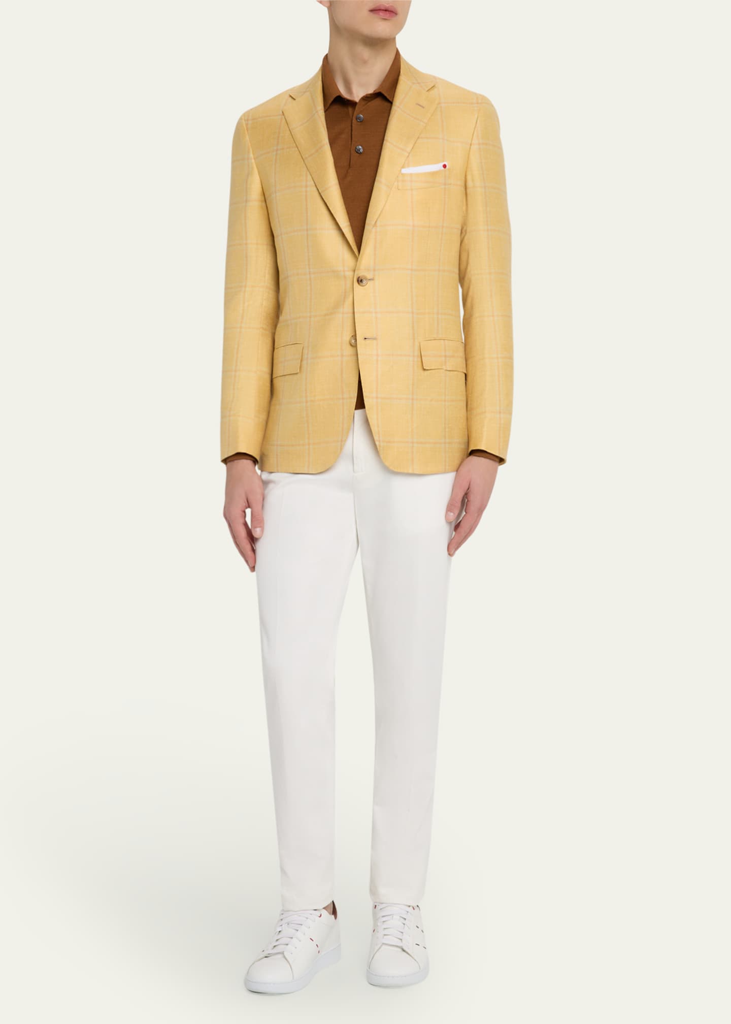 Kiton Men's Windowpane Sport Coat Image 2 of 8