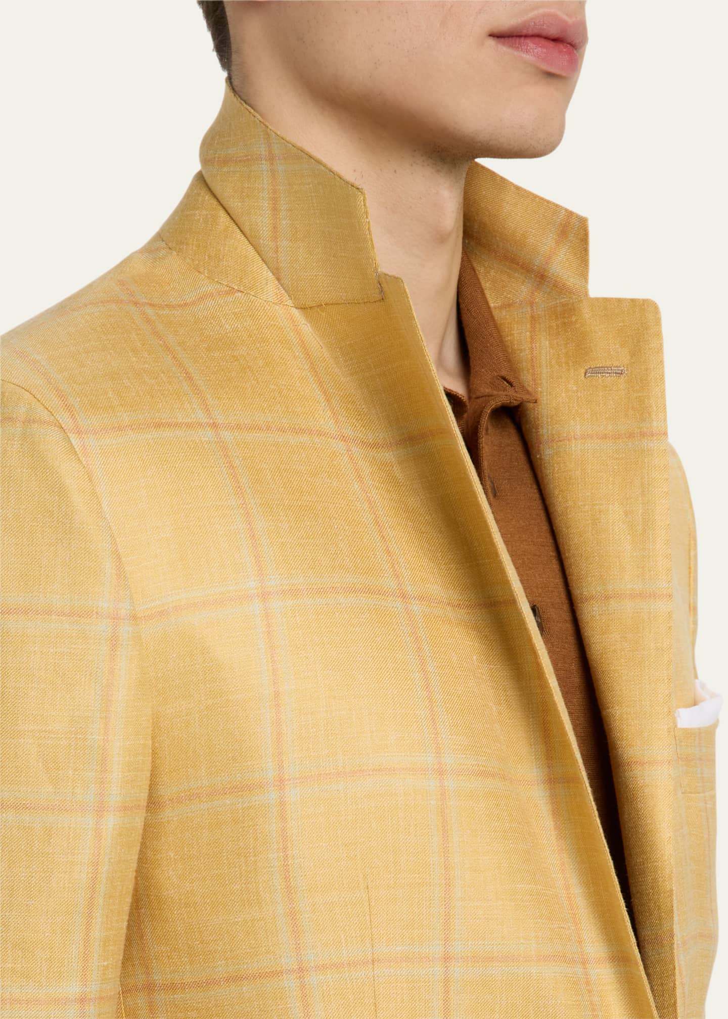 Kiton Men's Windowpane Sport Coat Image 7 of 8