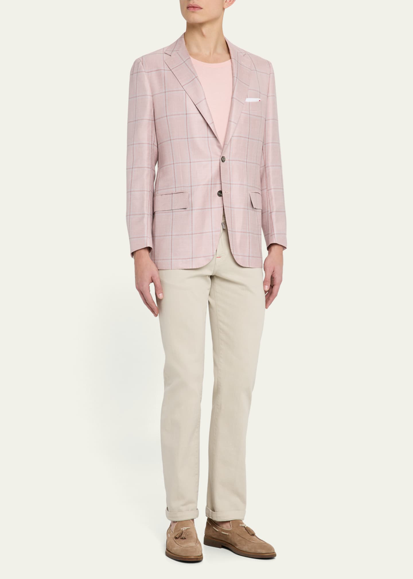 Kiton Men's Windowpane Sport Coat Image 2 of 8