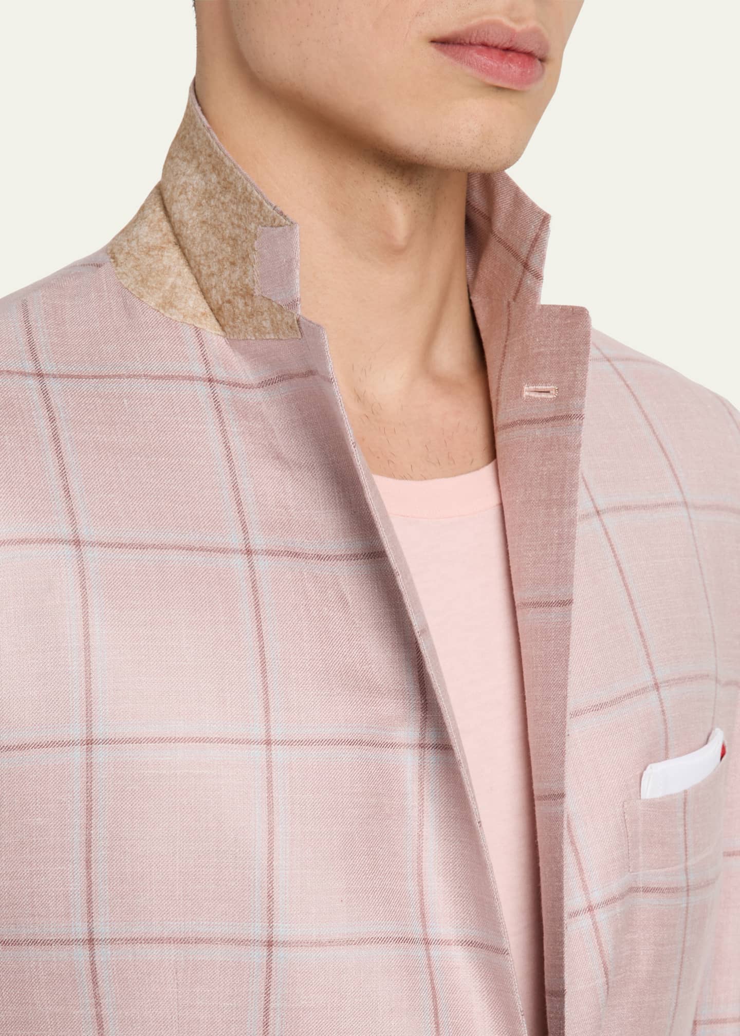 Kiton Men's Windowpane Sport Coat Image 7 of 8