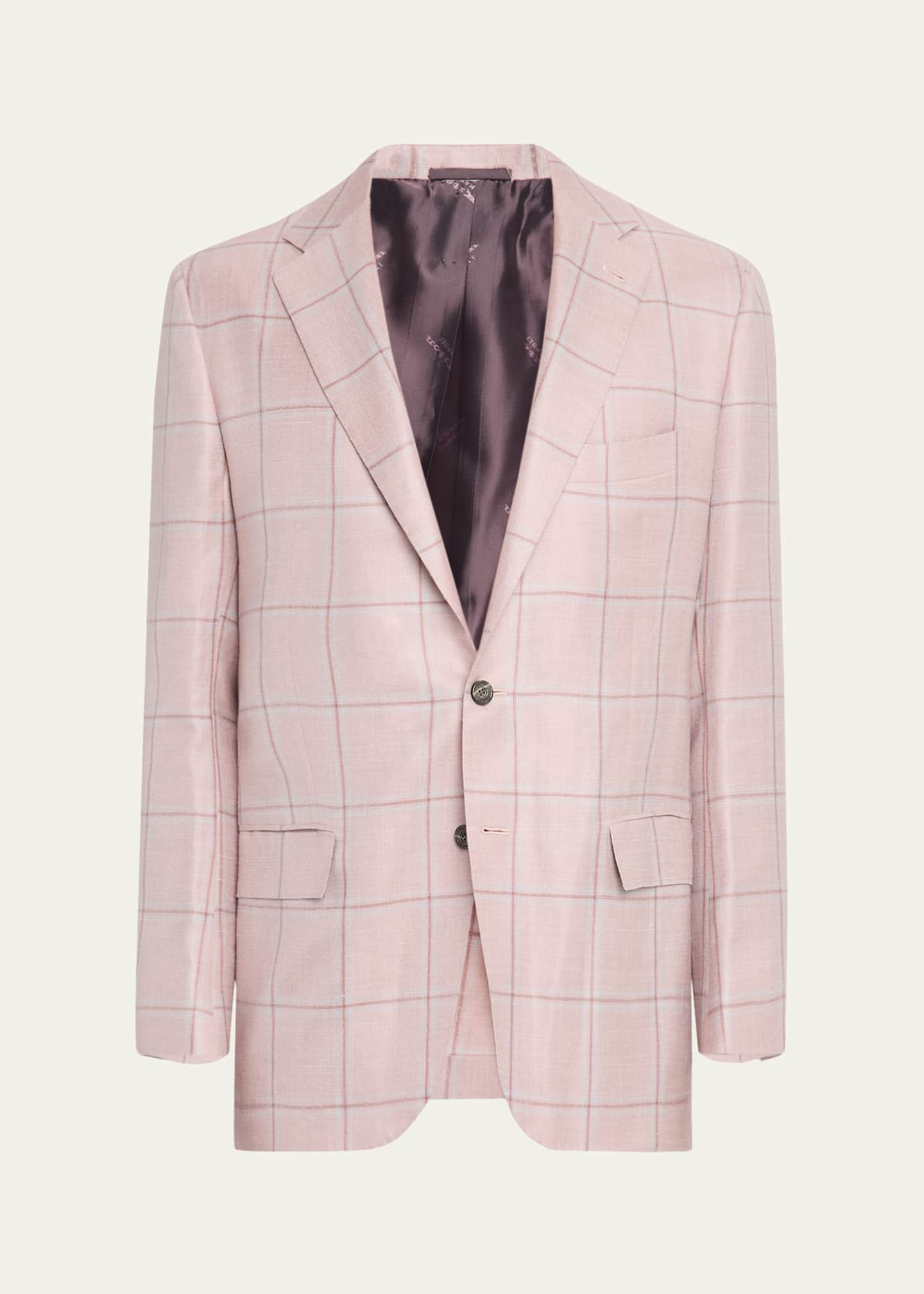 Kiton Men's Windowpane Sport Coat Image 1 of 8