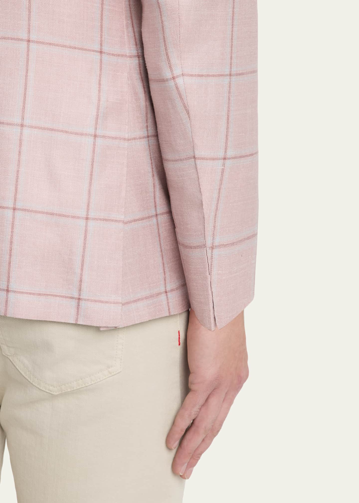 Kiton Men's Windowpane Sport Coat Image 8 of 8