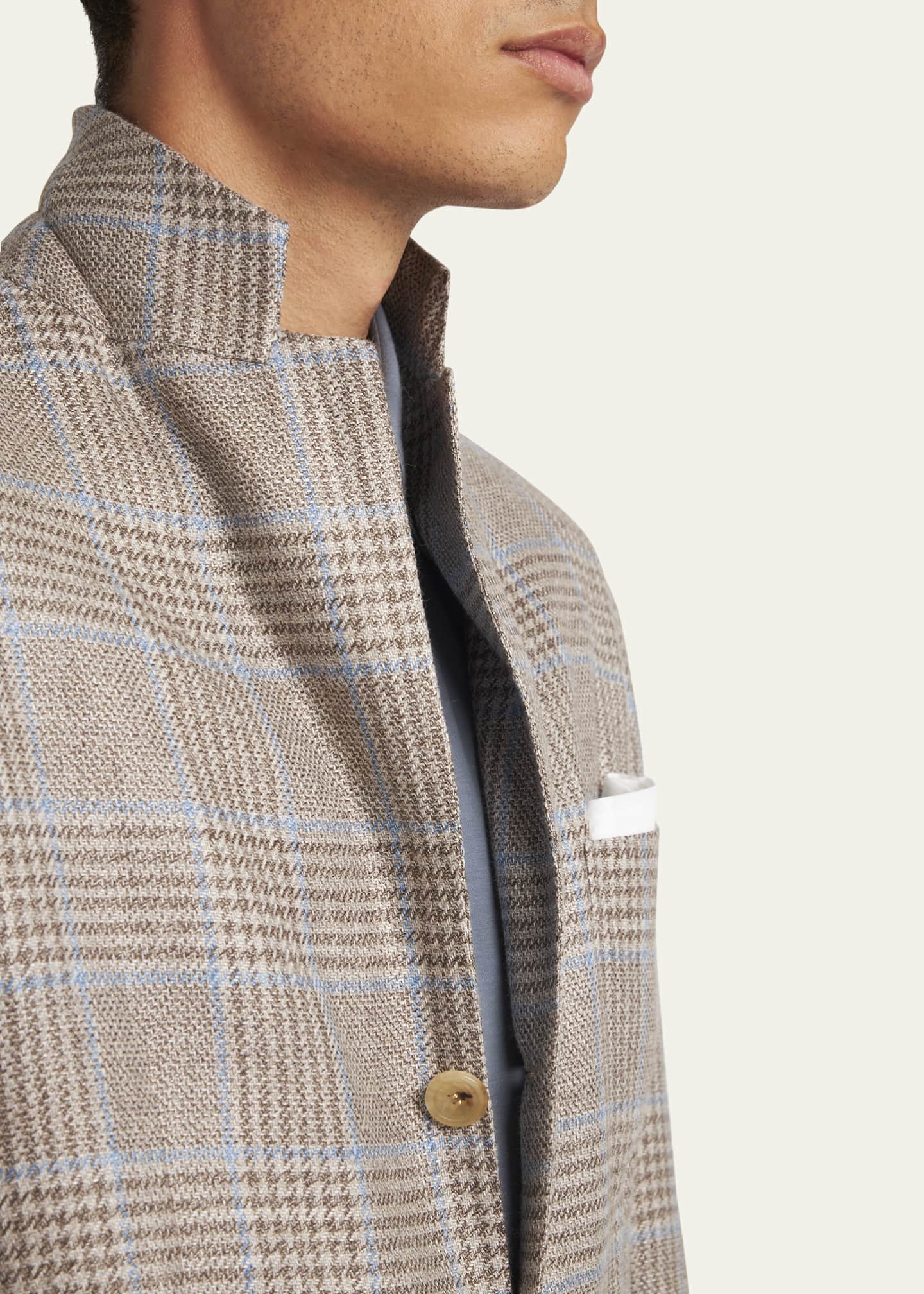 Kiton Men's Plaid Sport Coat Image 6 of 7