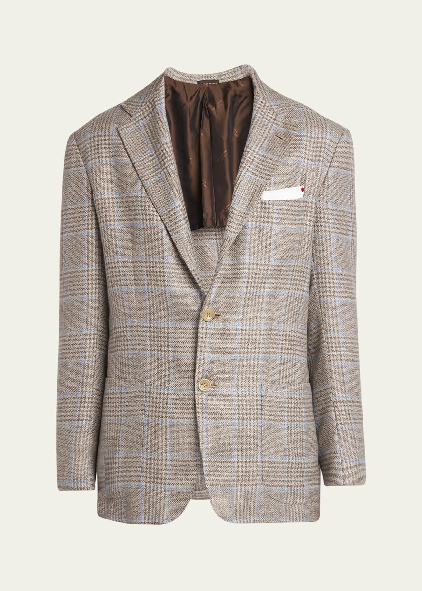 Kiton Men's Plaid Sport Coat Image 1 of 7