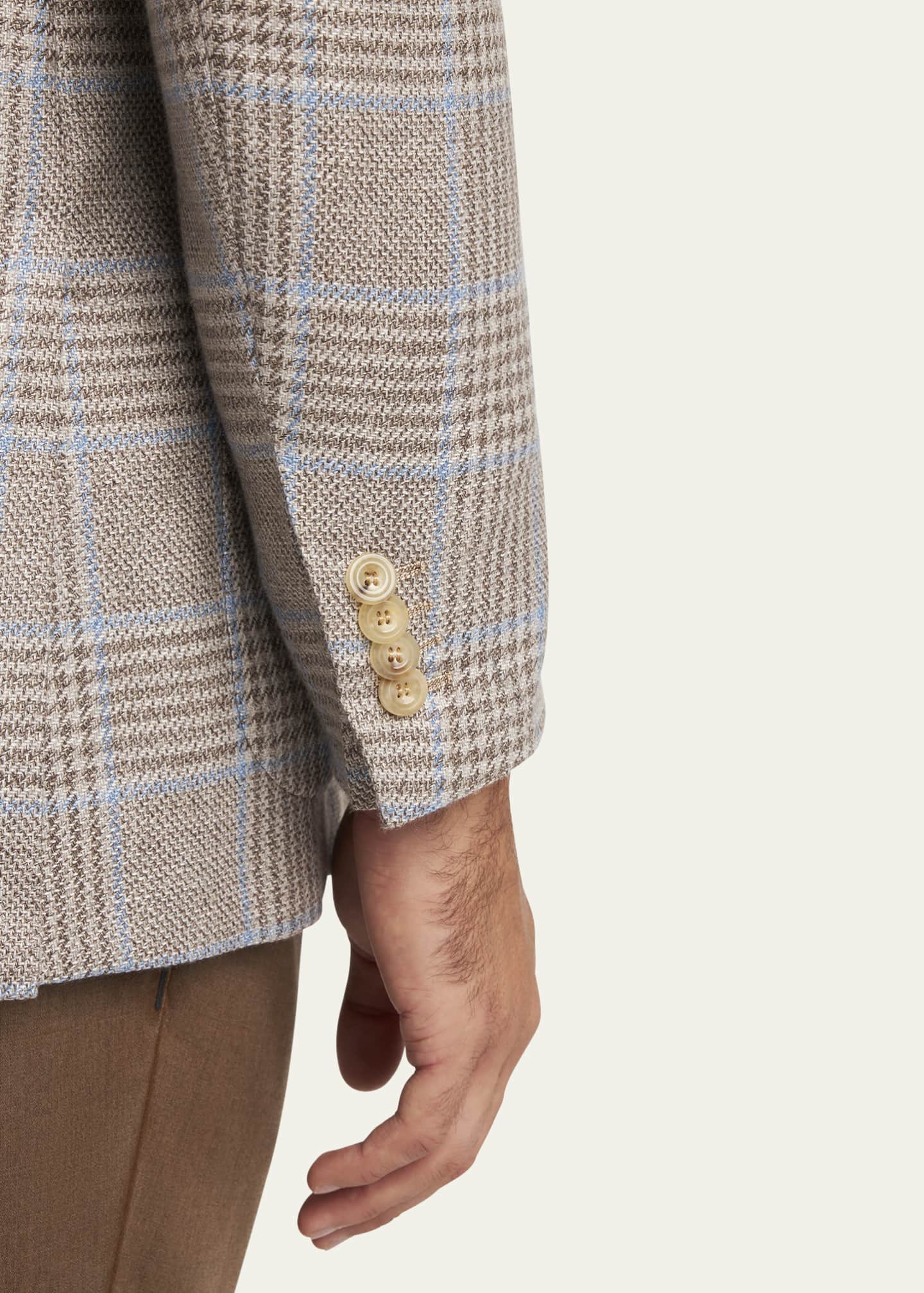 Kiton Men's Plaid Sport Coat Image 7 of 7