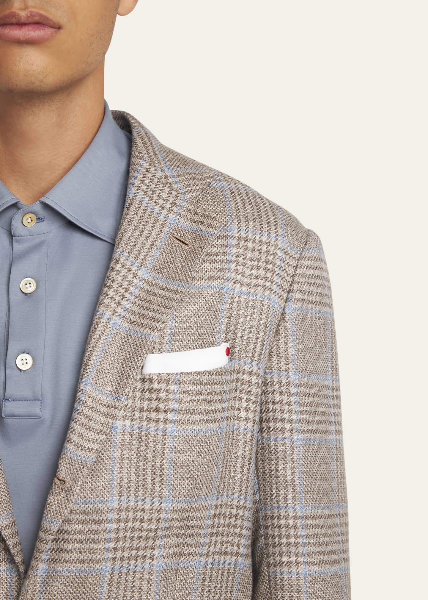 Kiton Men's Plaid Sport Coat Image 5 of 7