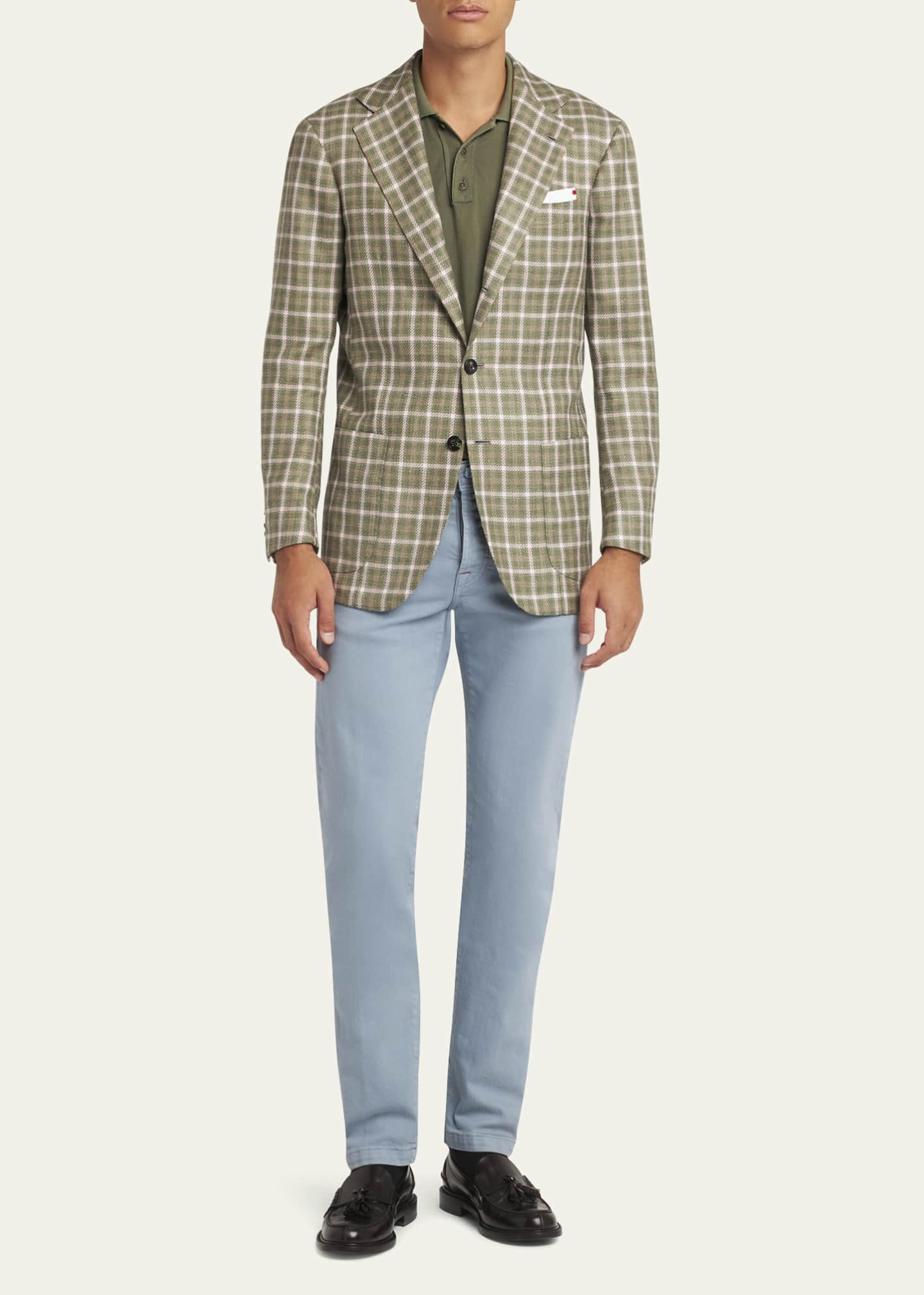 Kiton Men's Windowpane Sport Coat Image 2 of 6