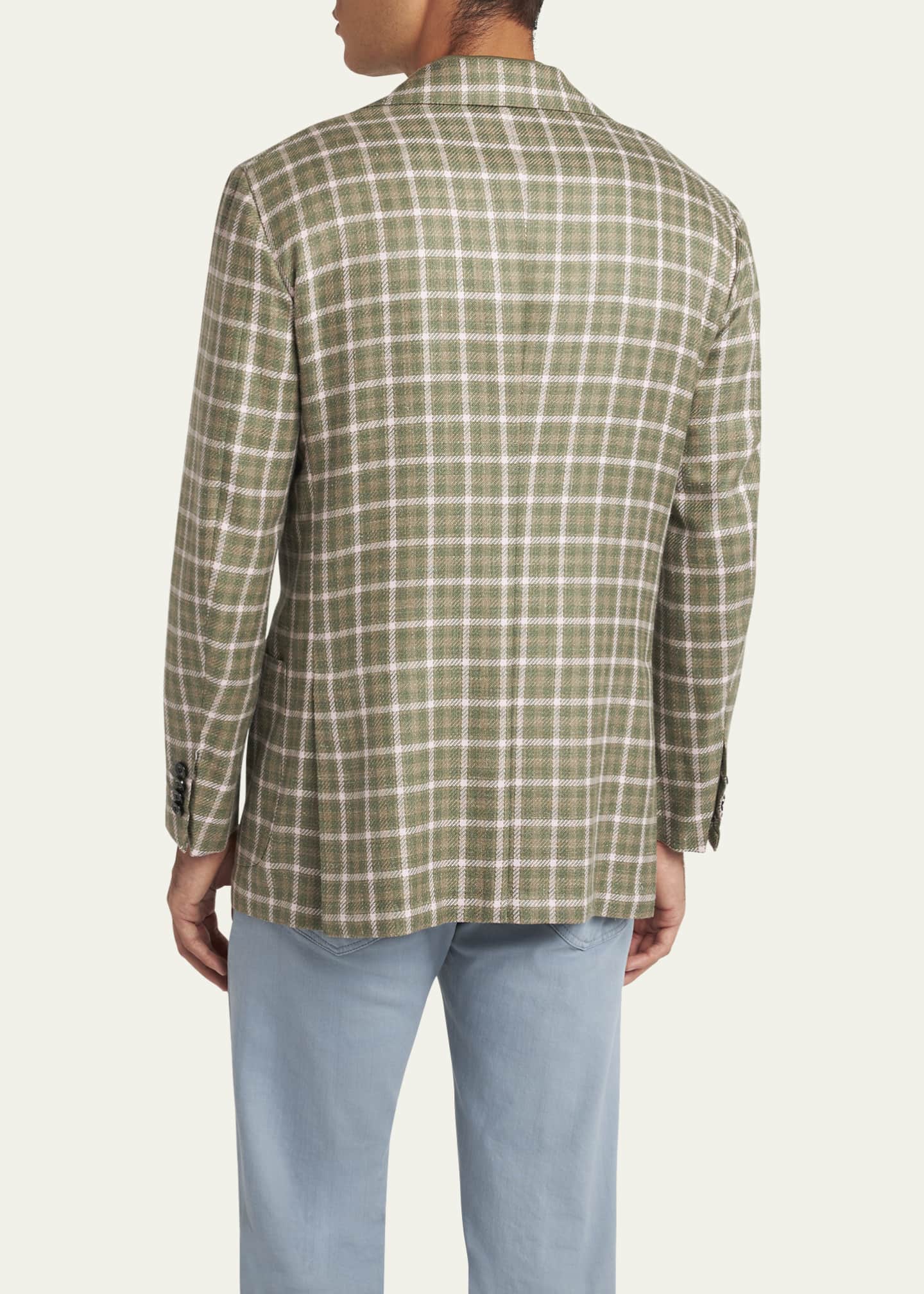 Kiton Men's Windowpane Sport Coat Image 3 of 6