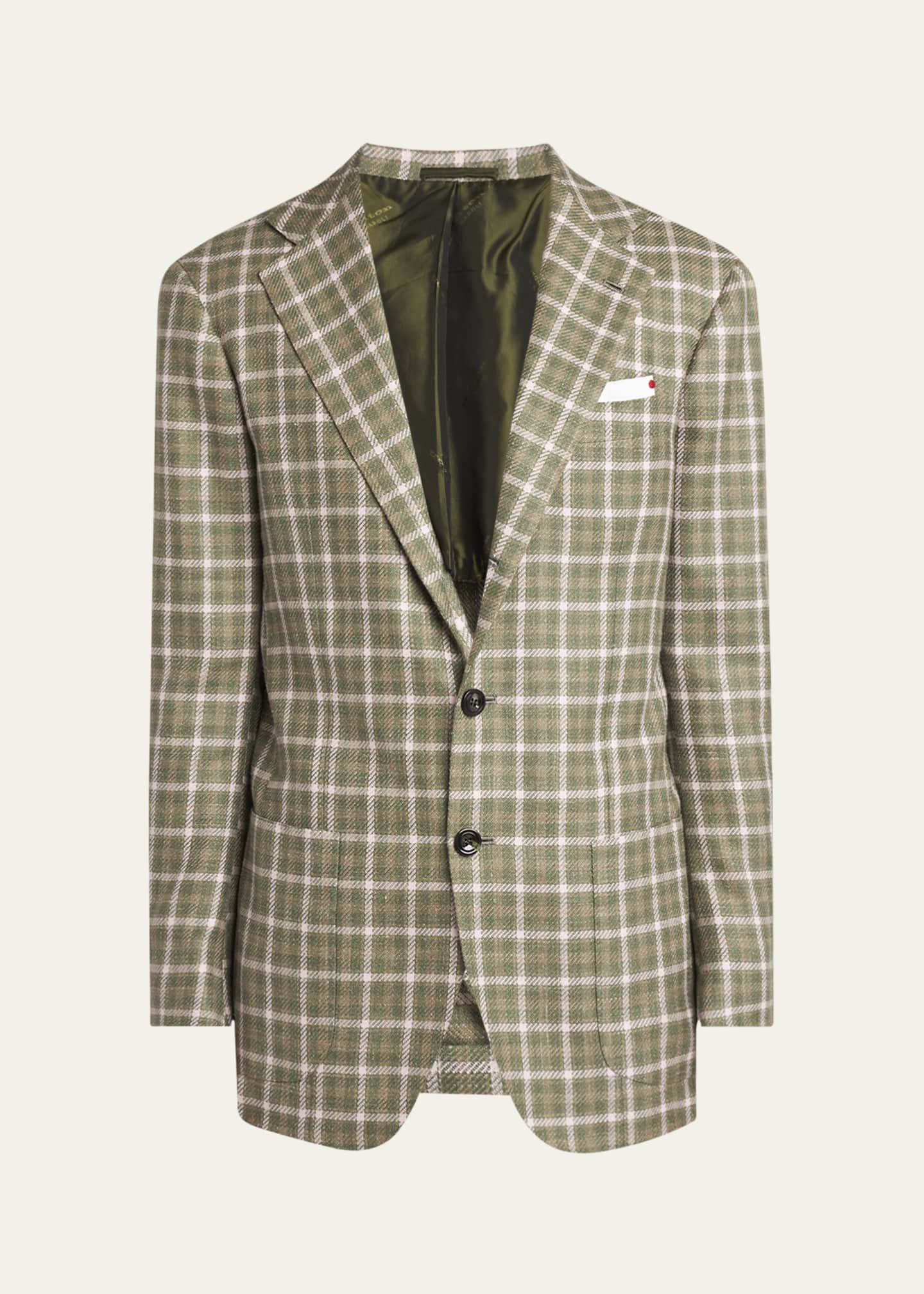 Kiton Men's Windowpane Sport Coat Image 1 of 6