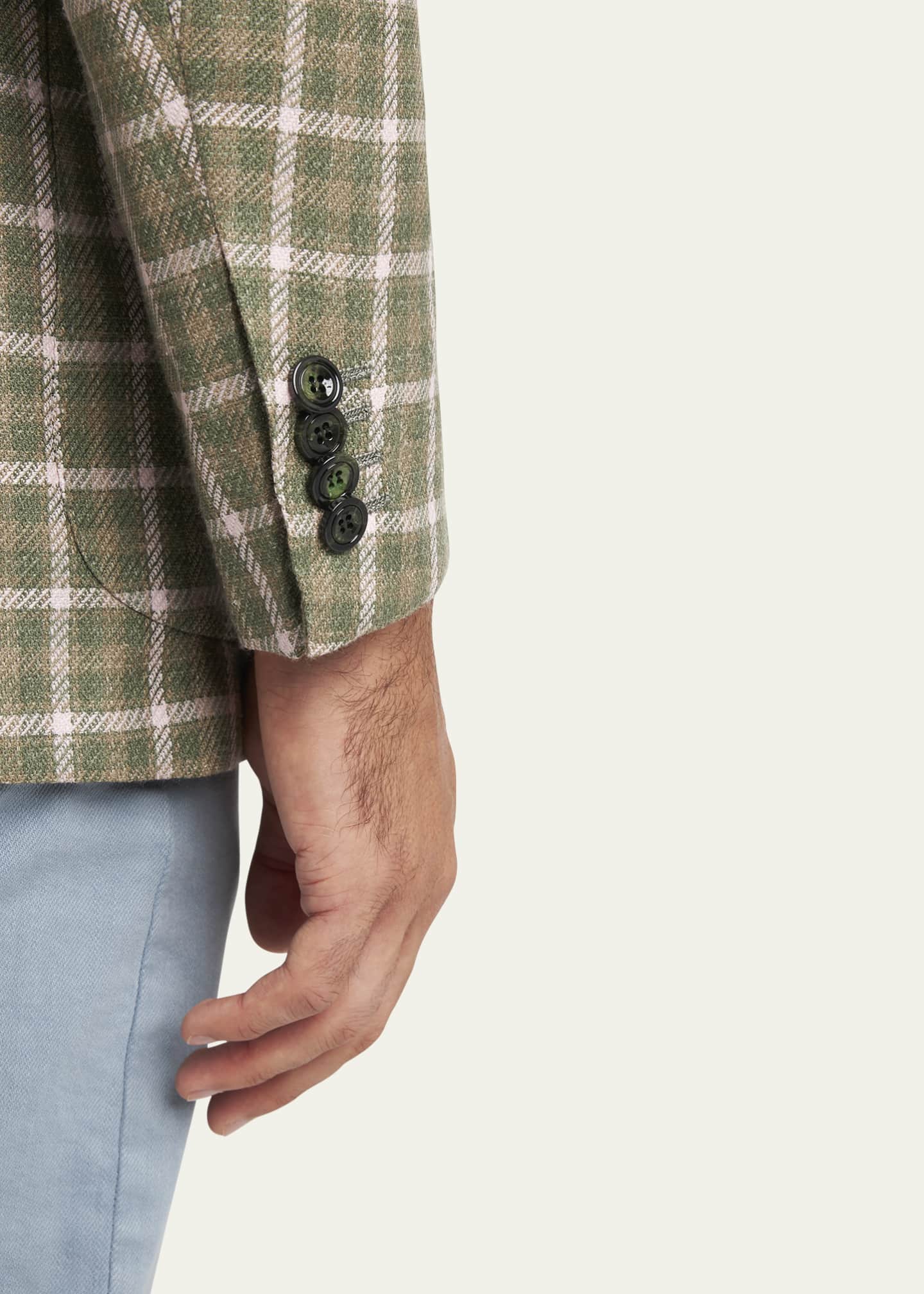 Kiton Men's Windowpane Sport Coat Image 6 of 6