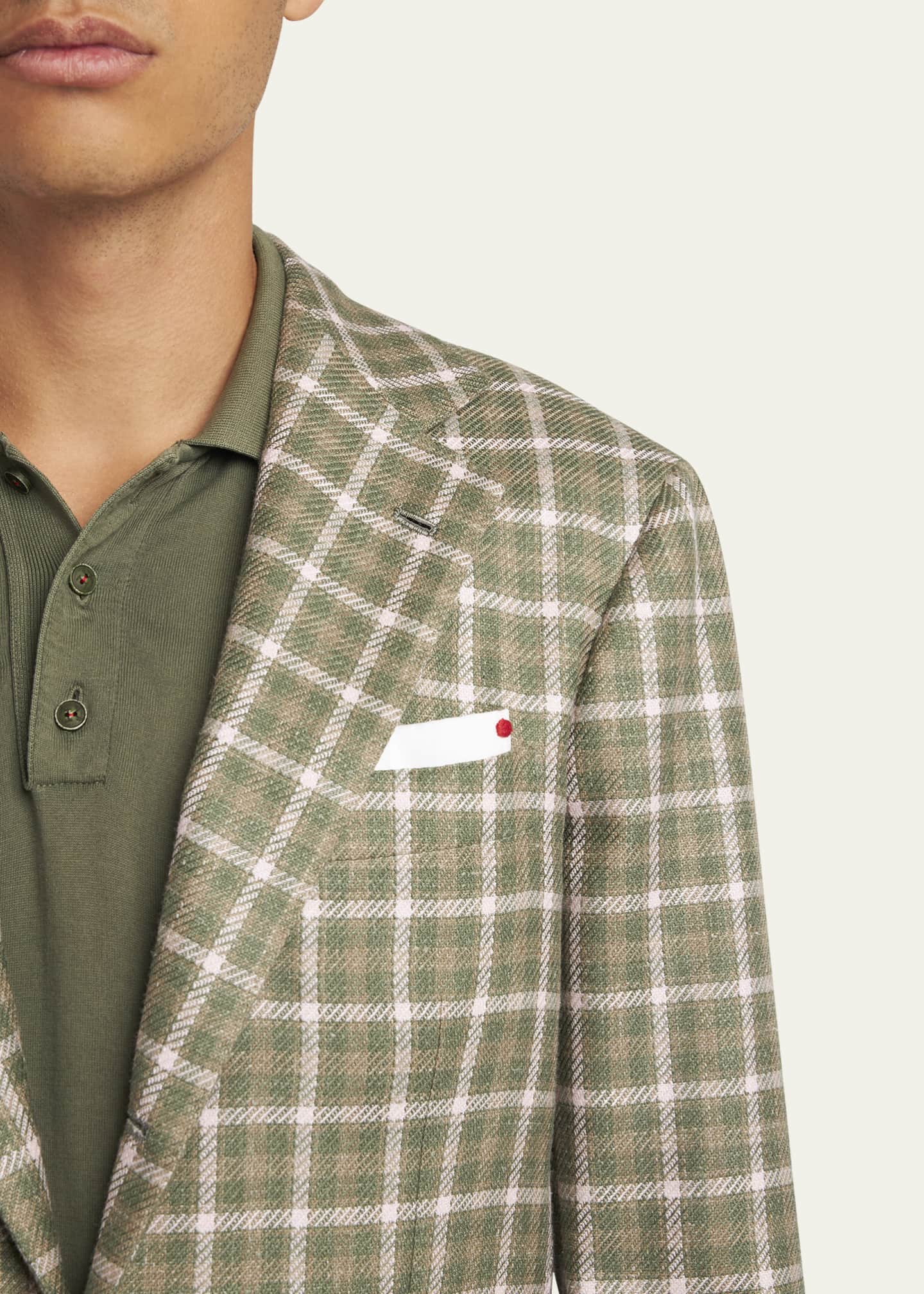 Kiton Men's Windowpane Sport Coat Image 5 of 6