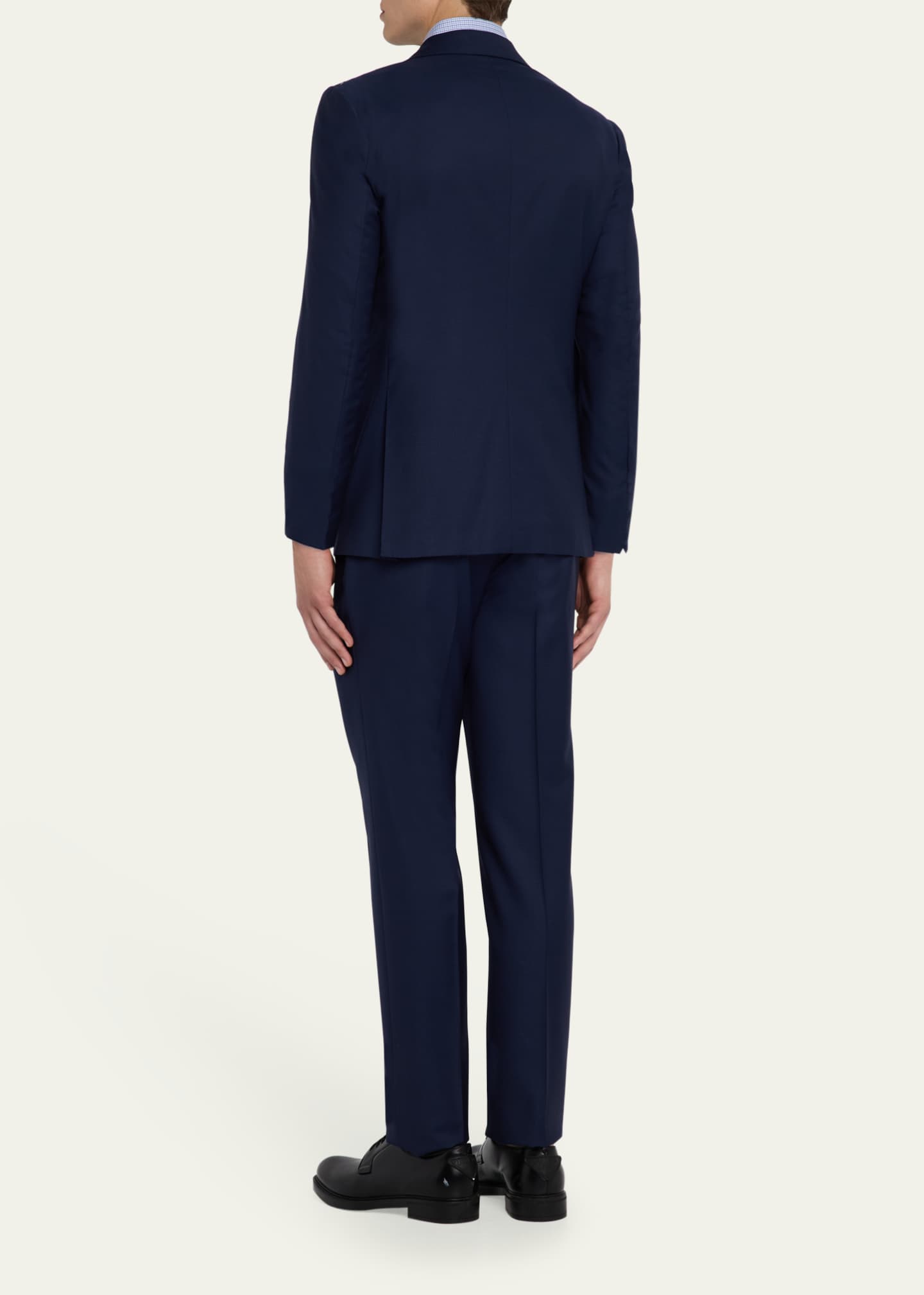 Kiton Men's Super 160s Tonal Micro-Stripe Suit Image 3 of 7