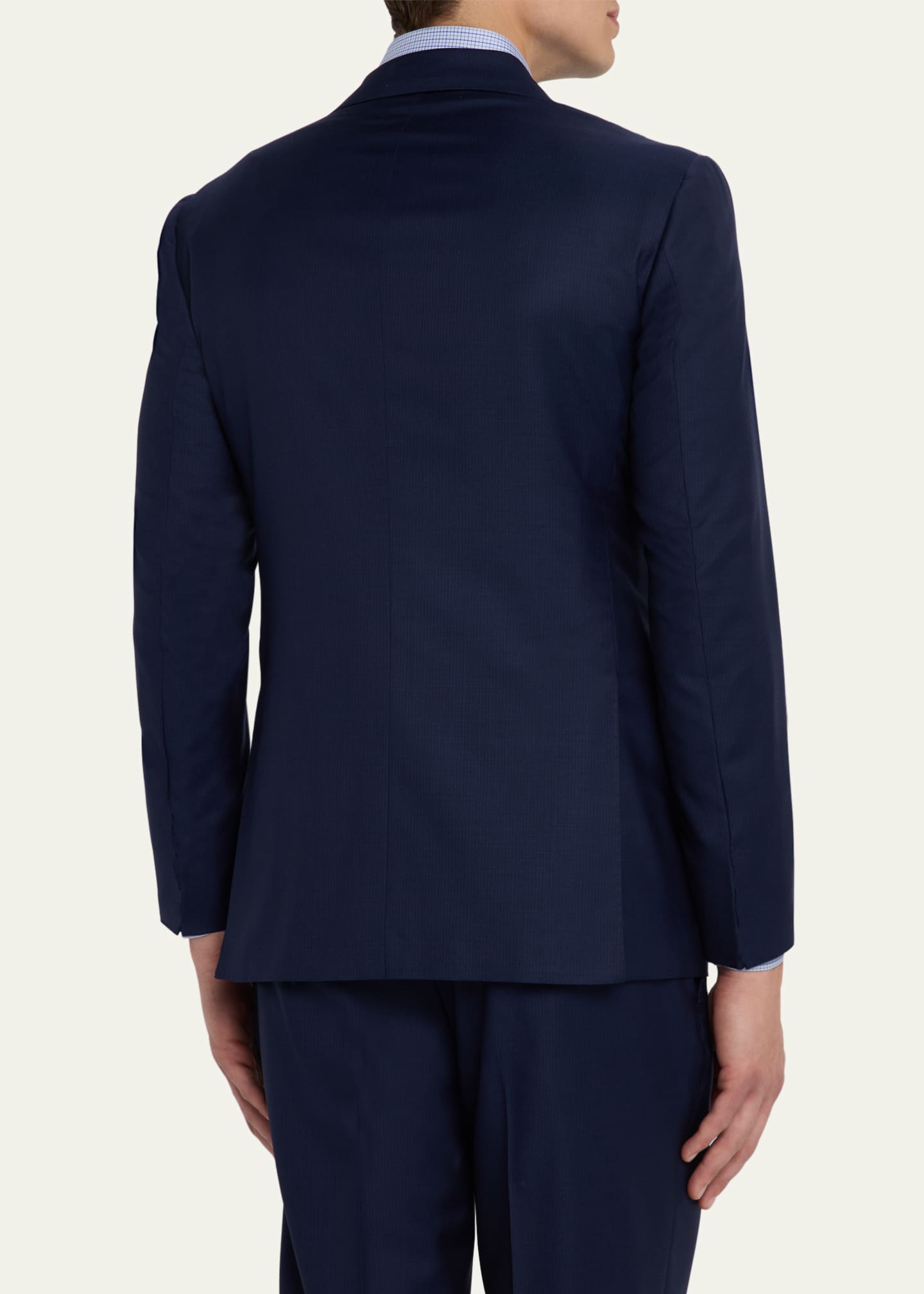 Kiton Men's Super 160s Tonal Micro-Stripe Suit Image 5 of 7