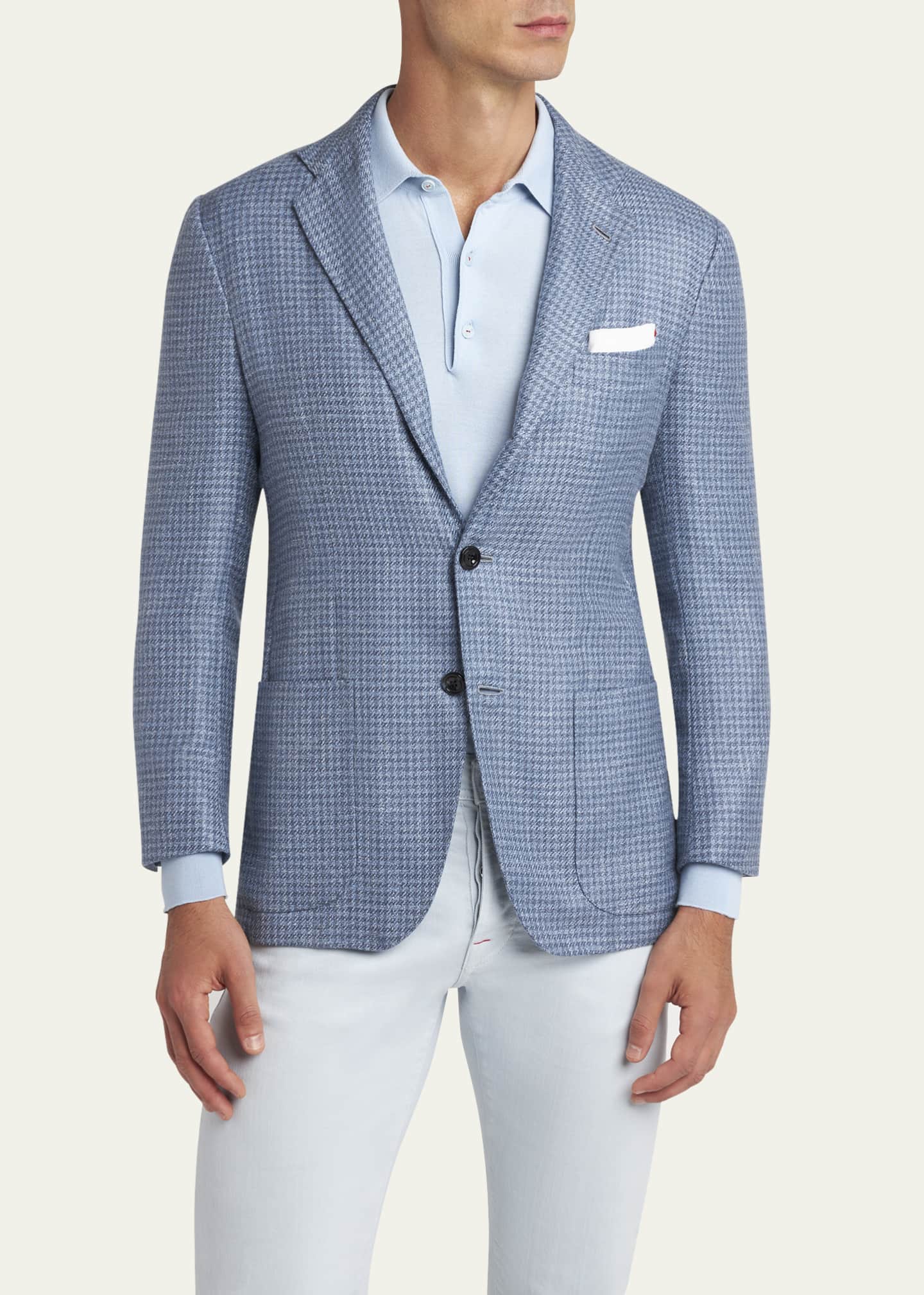 Kiton Men's Houndstooth Sport Coat Image 4 of 7