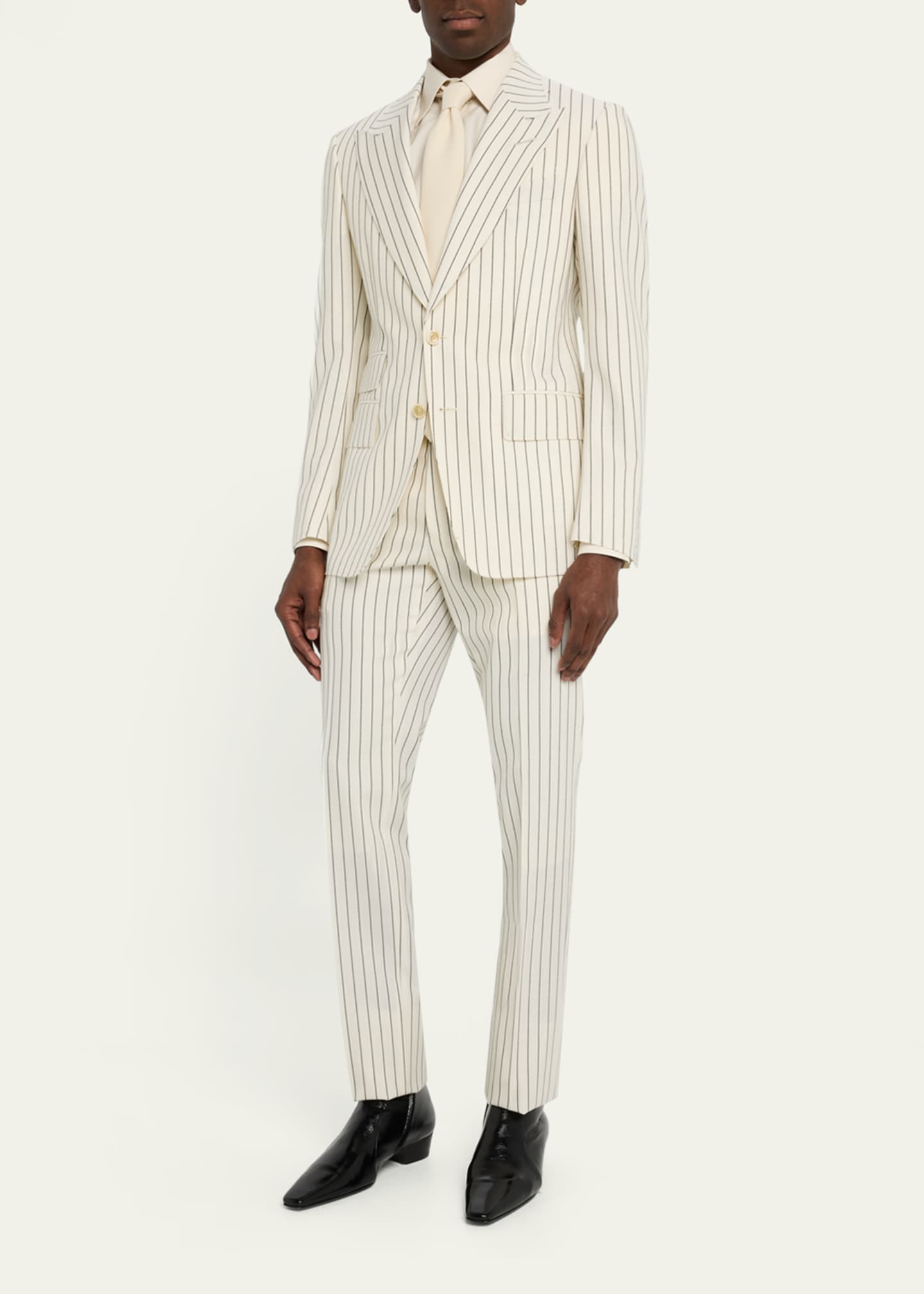 TOM FORD Men's Shelton Wool Pinstripe Suit Image 2 of 8