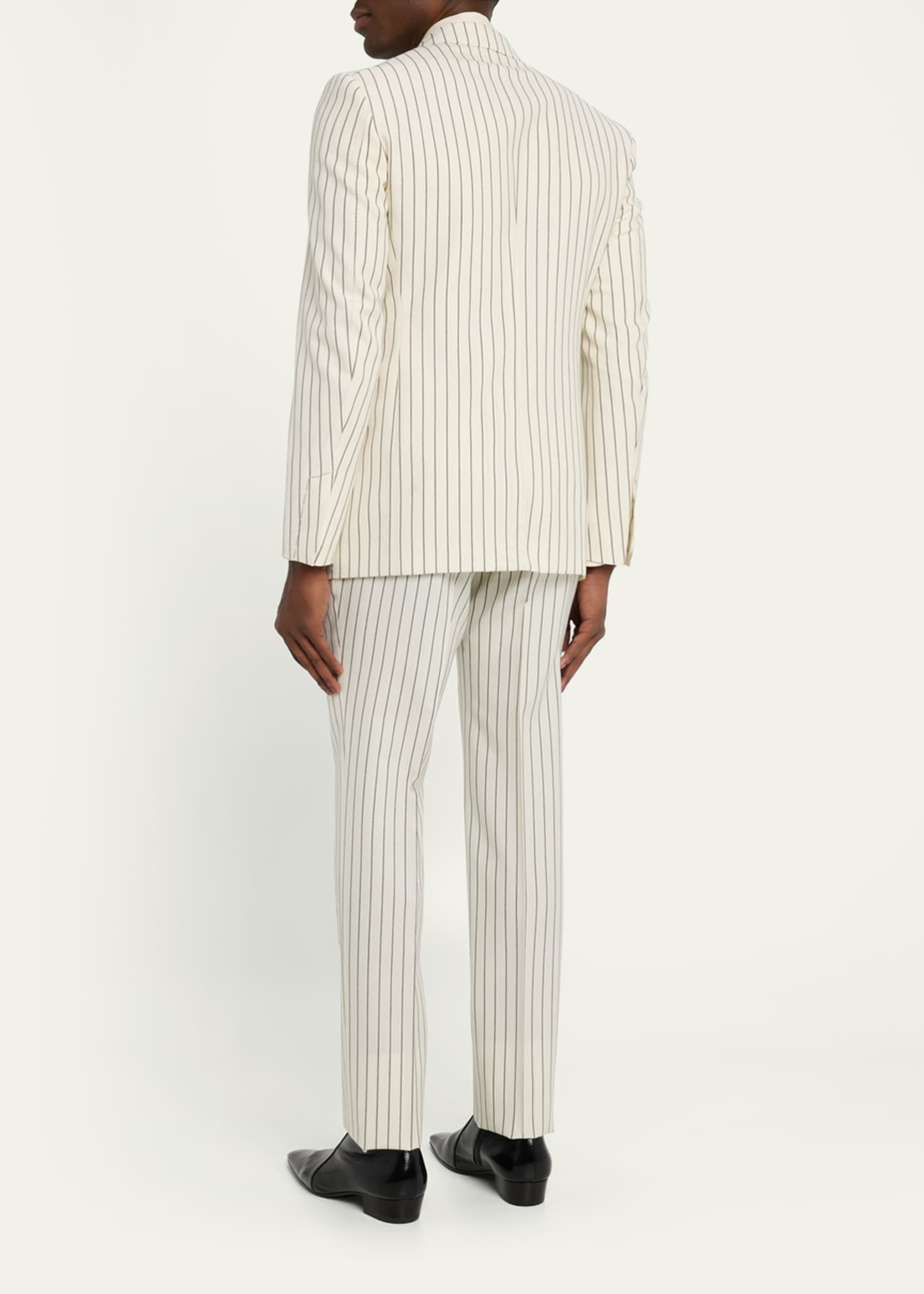 TOM FORD Men's Shelton Wool Pinstripe Suit Image 3 of 8