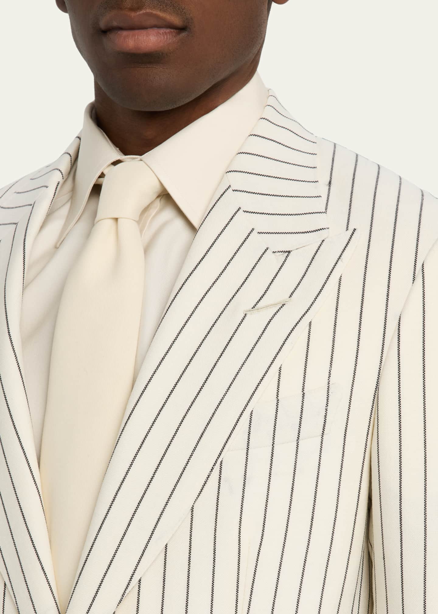 TOM FORD Men's Shelton Wool Pinstripe Suit Image 6 of 8