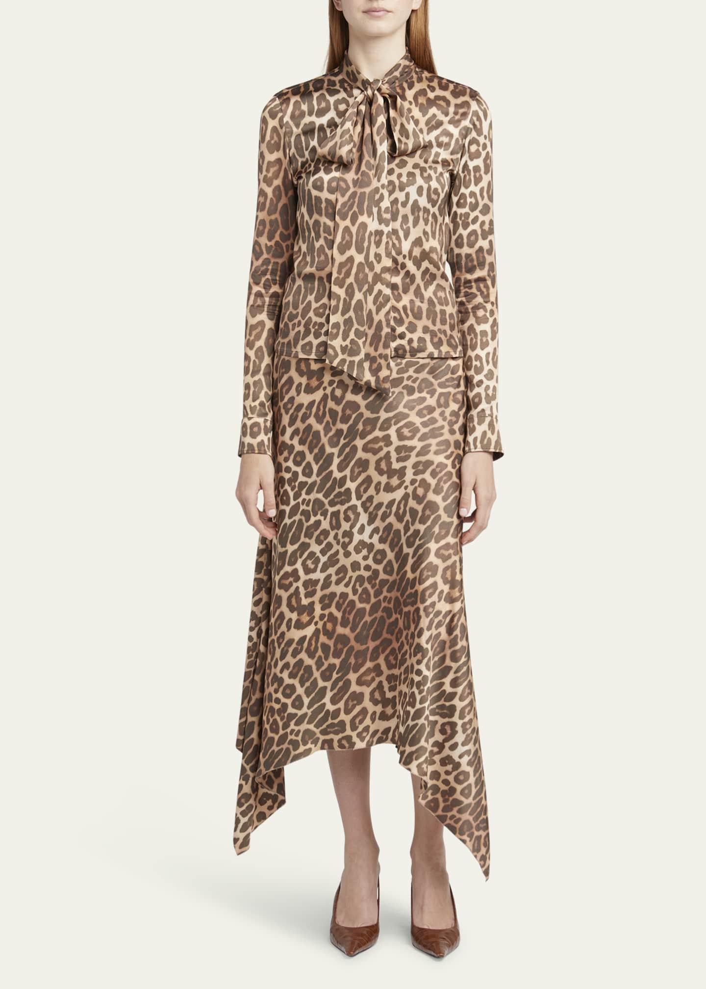 Stella McCartney Leopard-Print Bow Blouse Image 2 of 5