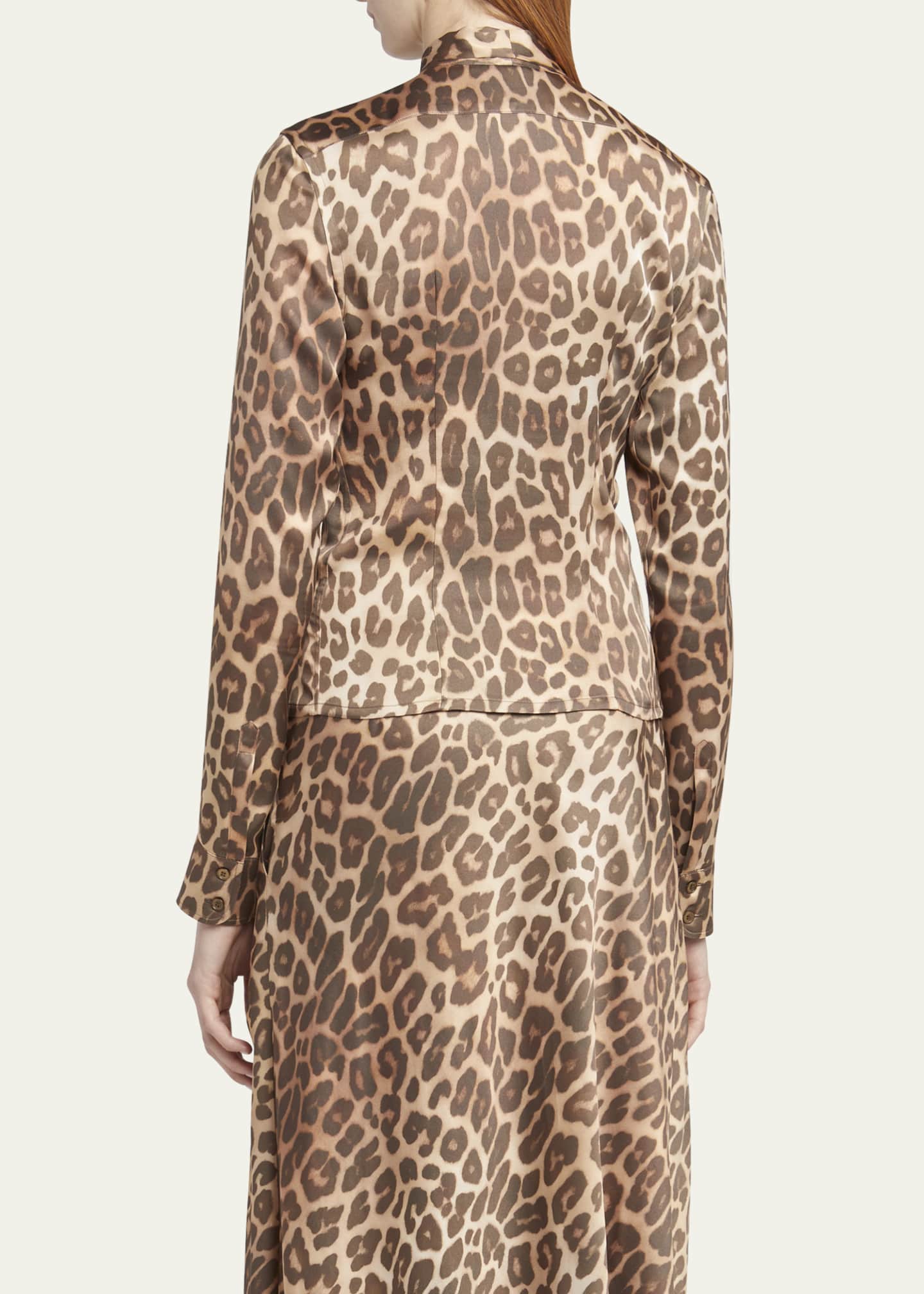 Stella McCartney Leopard-Print Bow Blouse Image 3 of 5