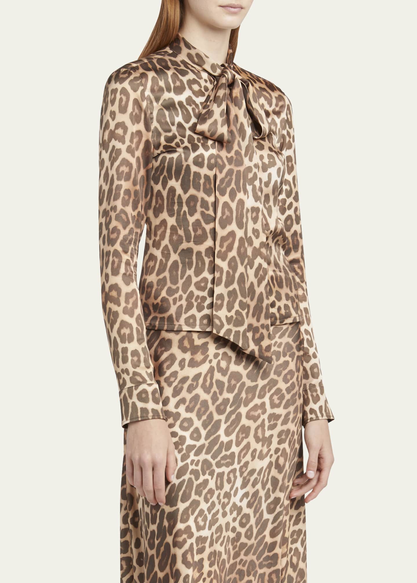 Stella McCartney Leopard-Print Bow Blouse Image 4 of 5