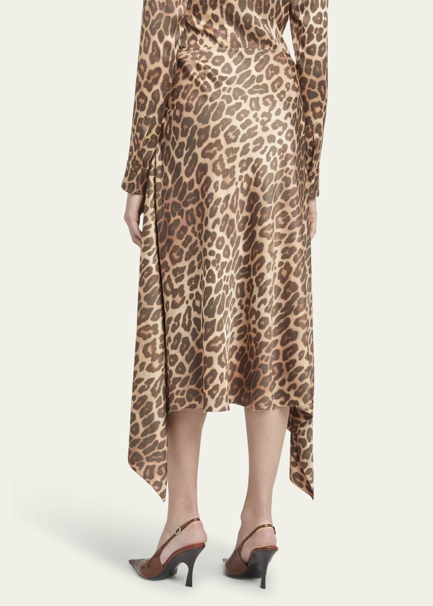 スカート STELLA MCCARTNEY LEOPARD MIDI SKIRT WITH KNOT Stella McCartney Leopard midi skirt with knot | TheDoubleF