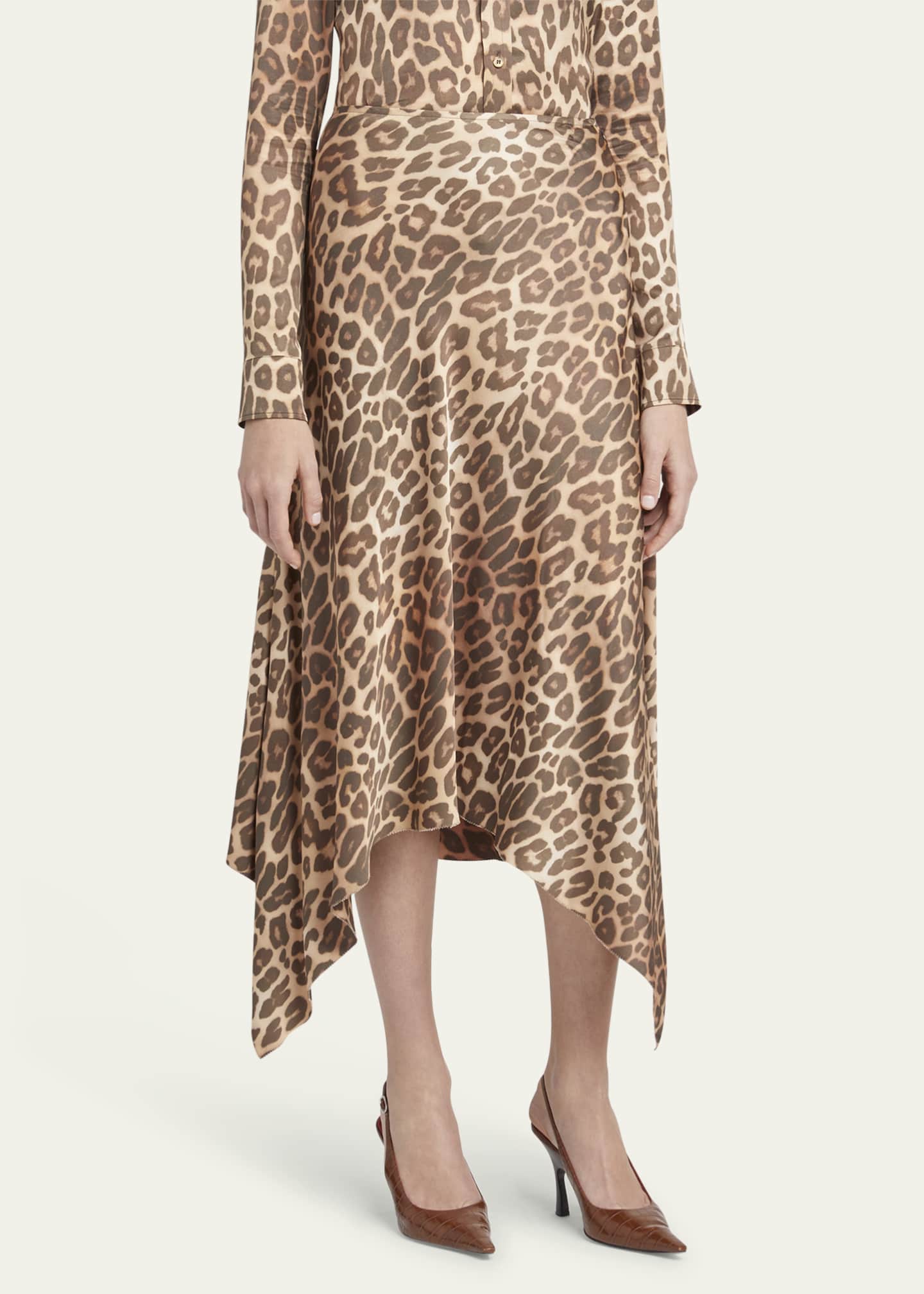 Stella McCartney Leopard-Print Flowy Midi Skirt - Bergdorf