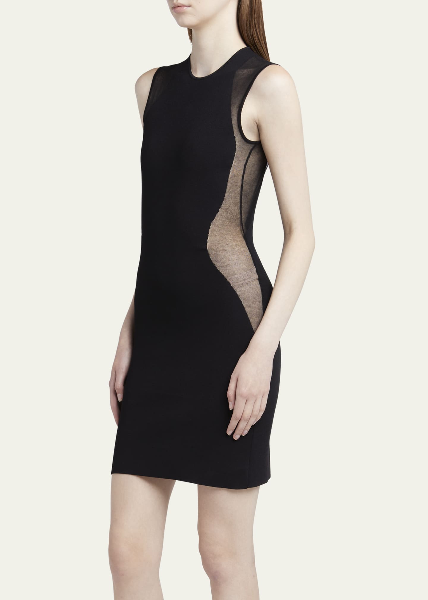 ワンピース STELLA MCCARTNEY MIRACLE MINI DRESS Stella McCartney Miracle Sleeveless Compact Knit Mini Dress