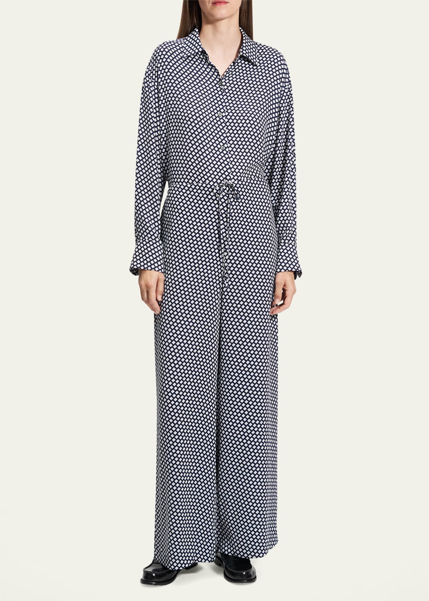 Theory Geometric Drawstring Pull-On Pants Image 2 of 5