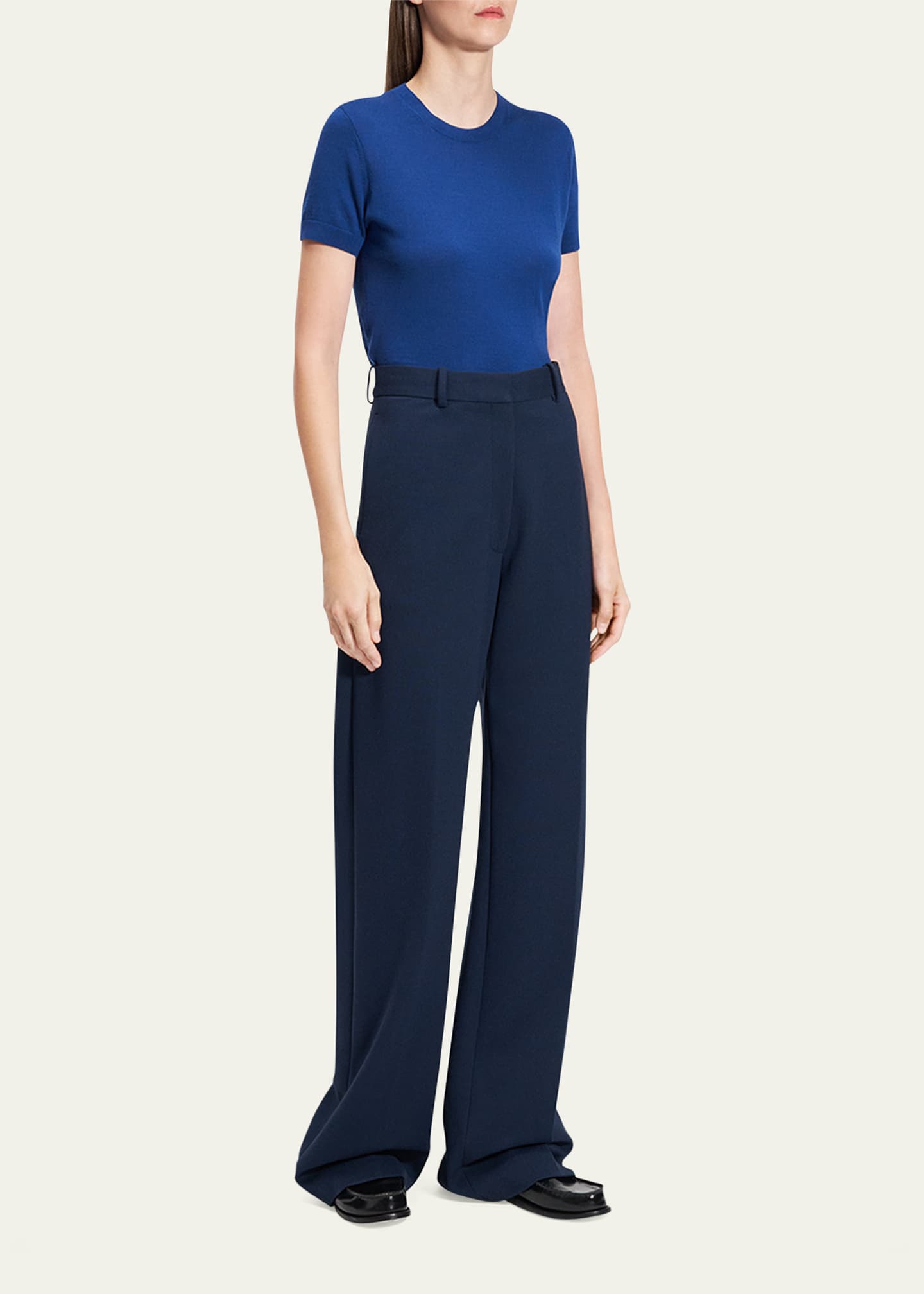 Theory Classic Ponte Straight Trousers Image 2 of 5
