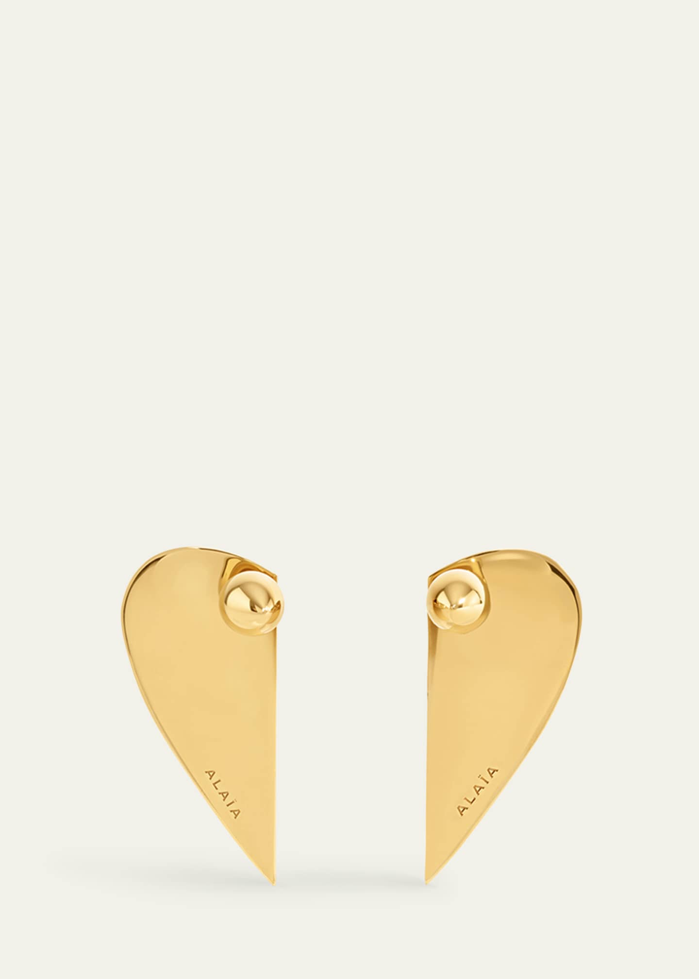ALAIA Half Heart-Shaped Earrings Image 2 of 4